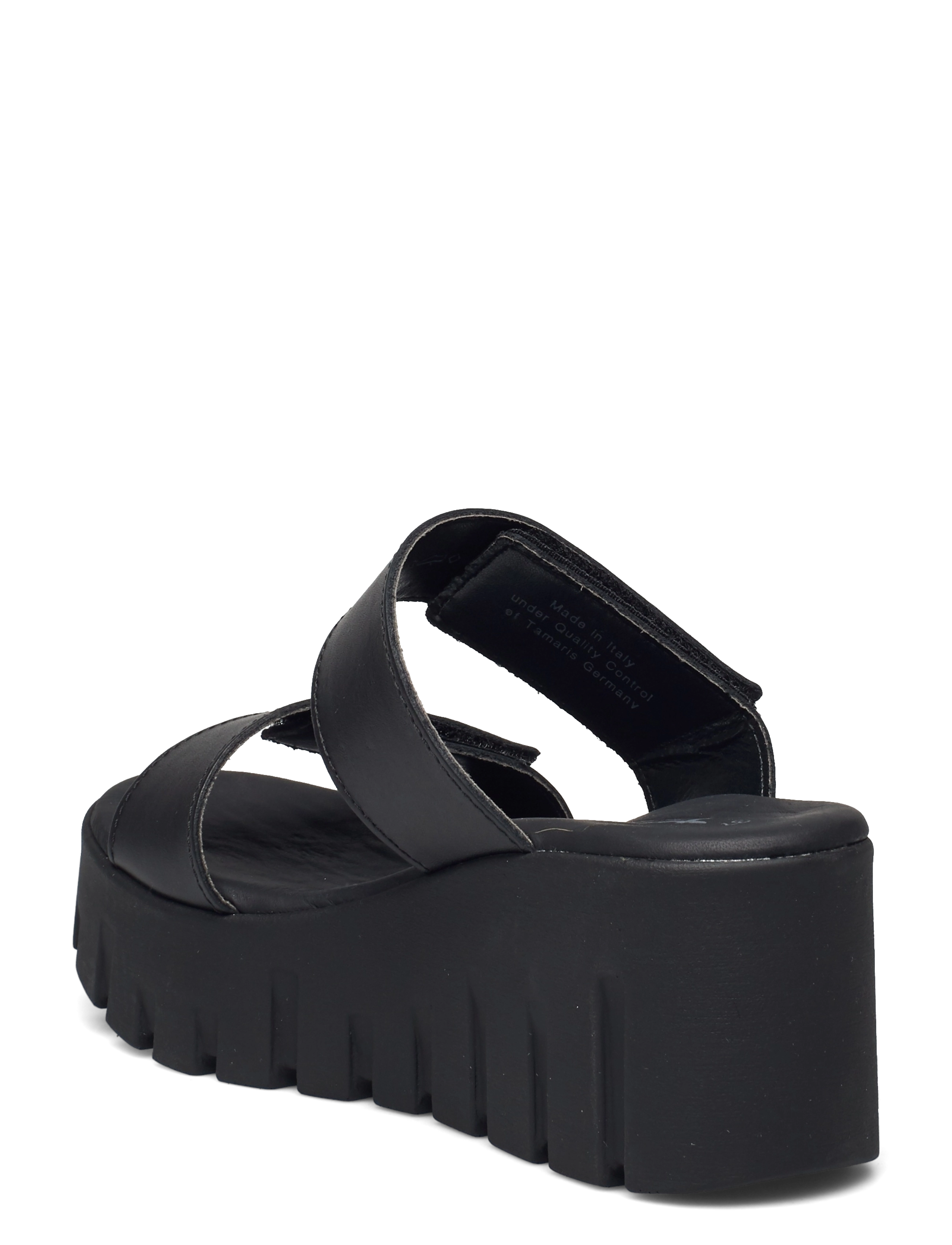 Tamaris - Woms Slides - black leather - 2