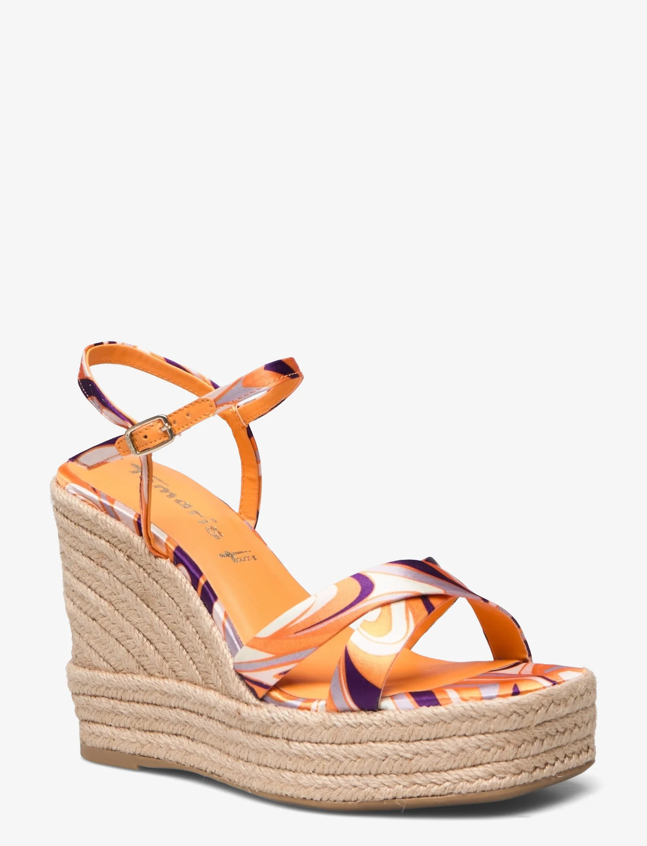 Tamaris - Women Sandals - espadrilles met sleehak - orange comb - 0