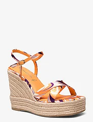 Tamaris - Women Sandals - heeled espadrilles - orange comb - 0
