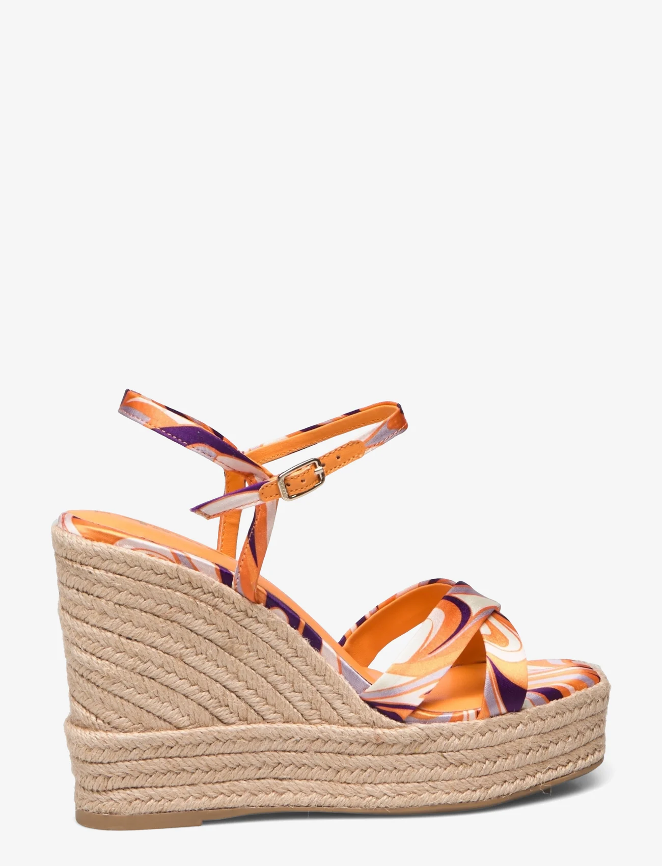 Tamaris - Women Sandals - heeled espadrilles - orange comb - 1