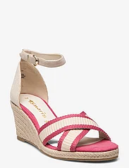 Tamaris - Women Sandals - espadrilės su kulniukais - raspberry - 0