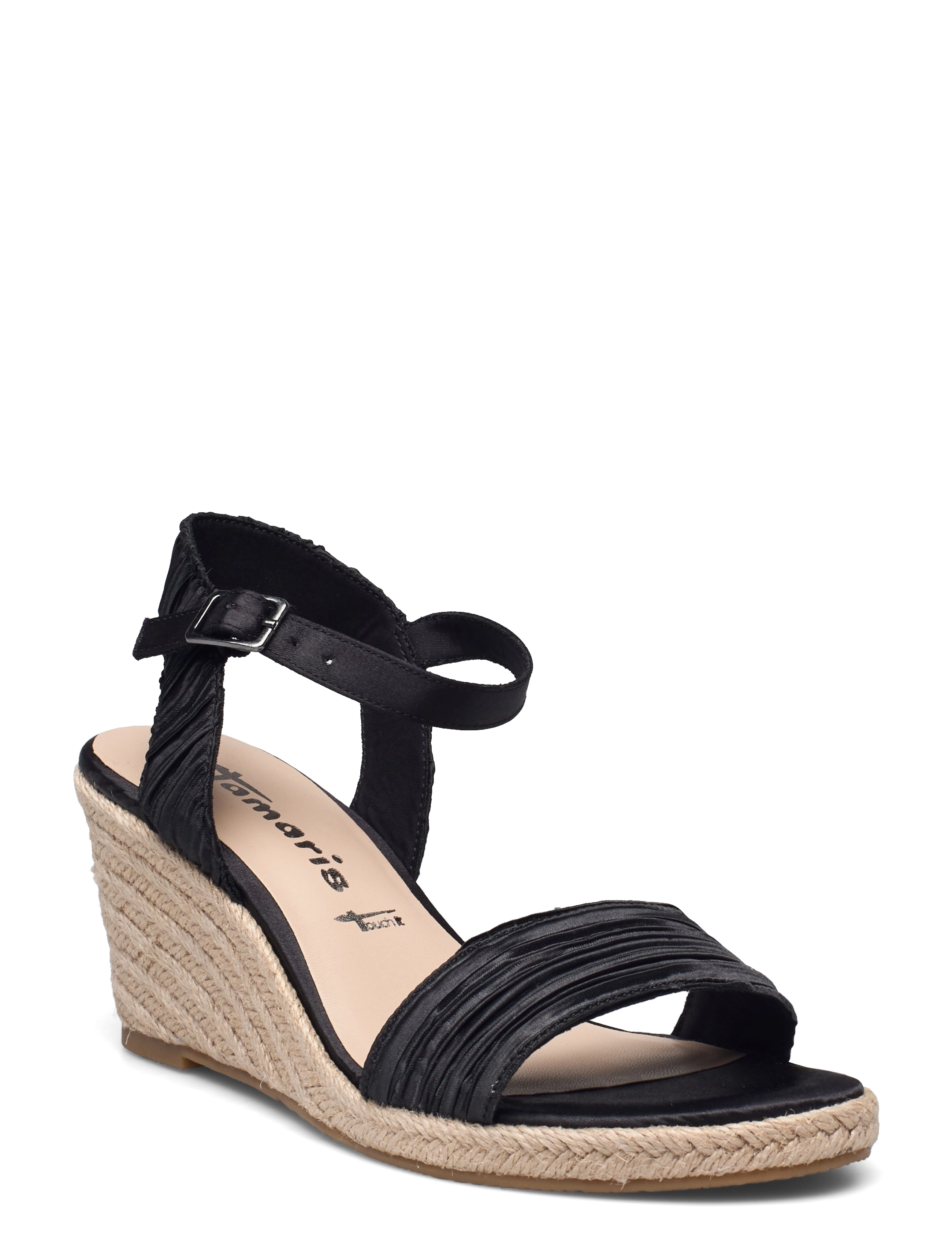 Woms Sandals - BLACK PLEATS