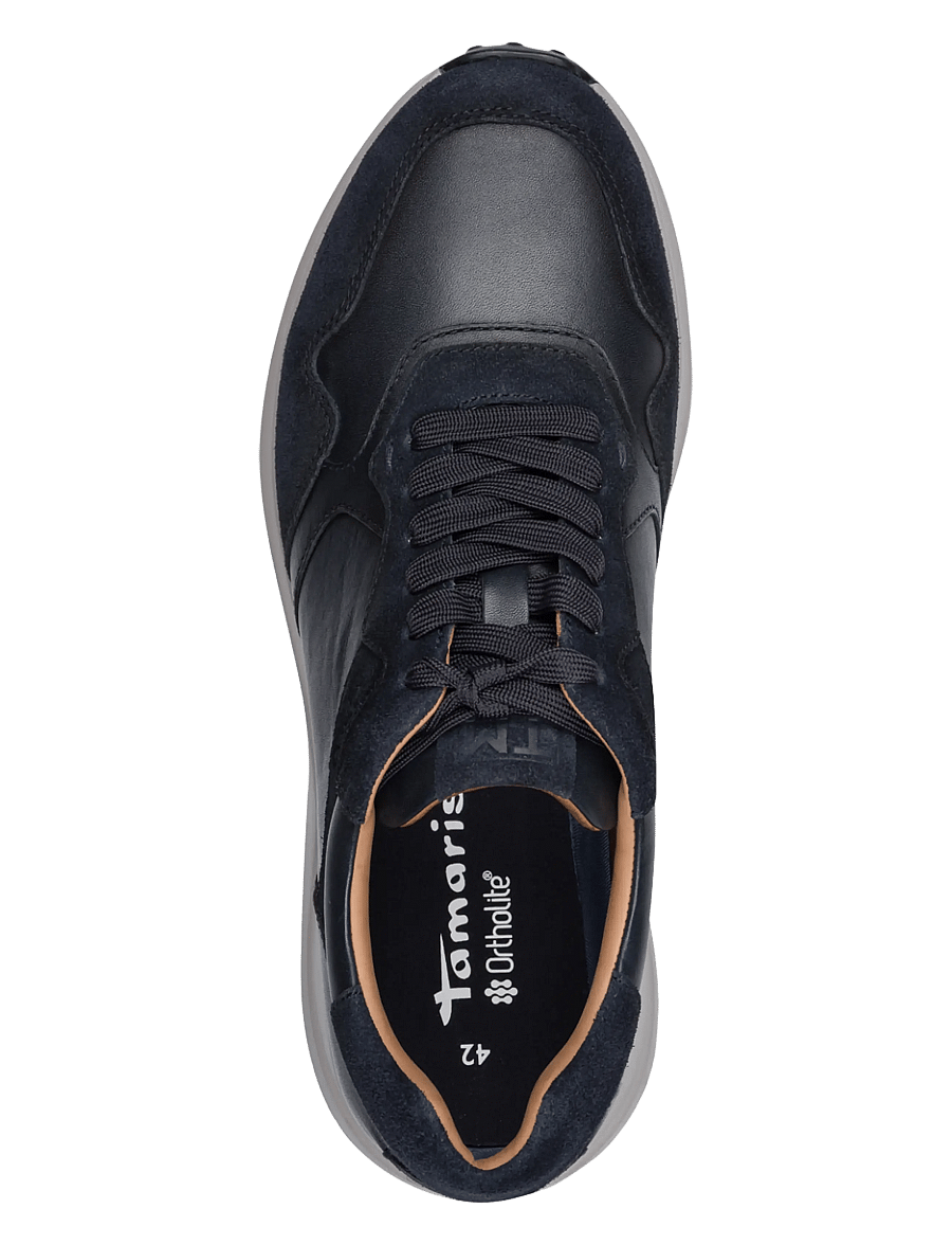 Tamaris - Men Lace-up - laisvalaikio batai žemu aulu - navy - 4