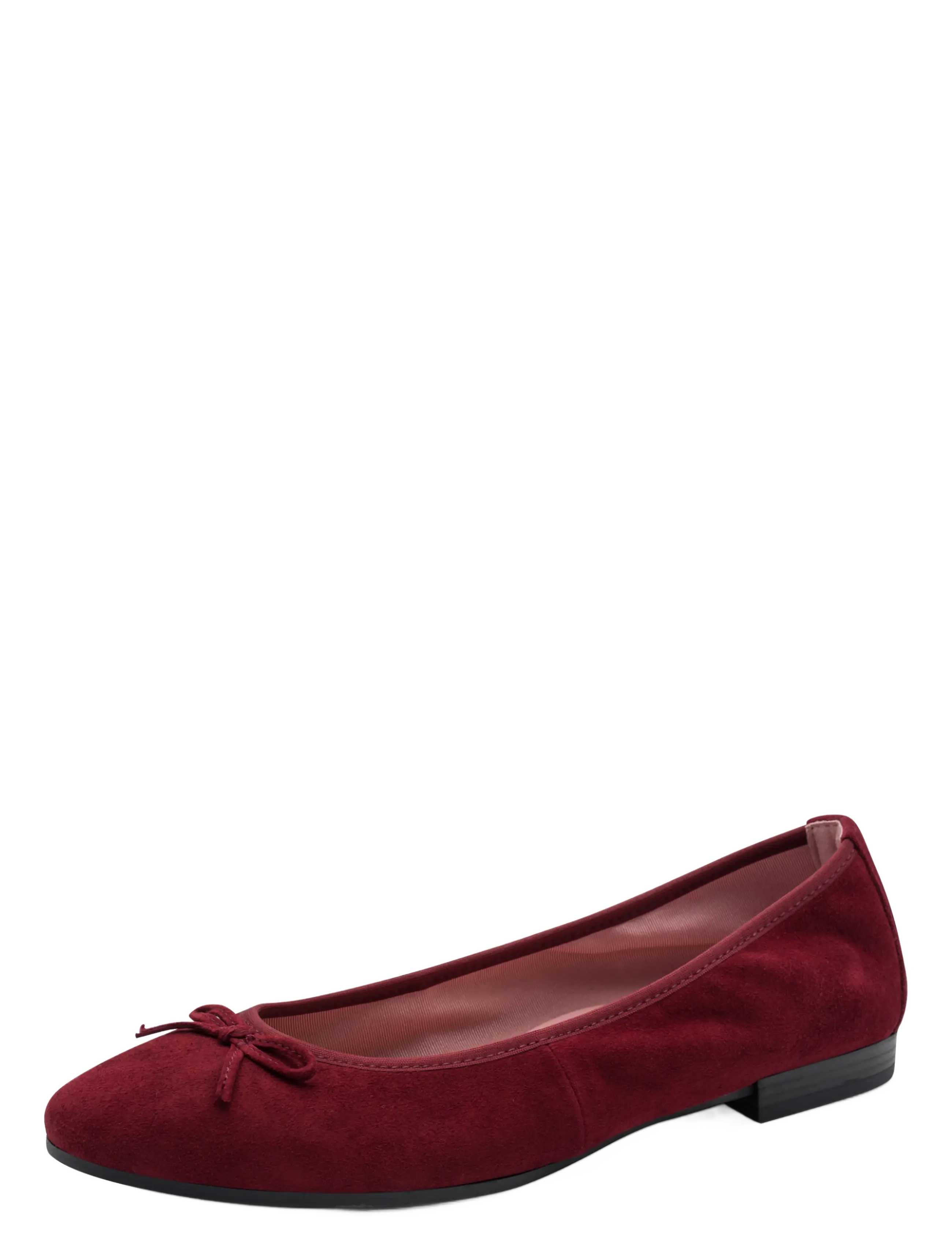 Tamaris Woms Ballerina - Ballerinas - MERLOT SUEDE / burgundy