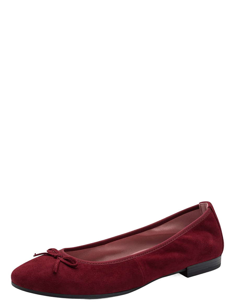 Tamaris - Woms Ballerina - konfirmation - merlot suede - 0
