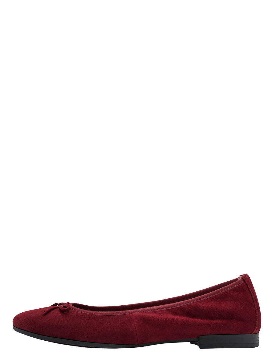Tamaris - Woms Ballerina - konfirmation - merlot suede - 1
