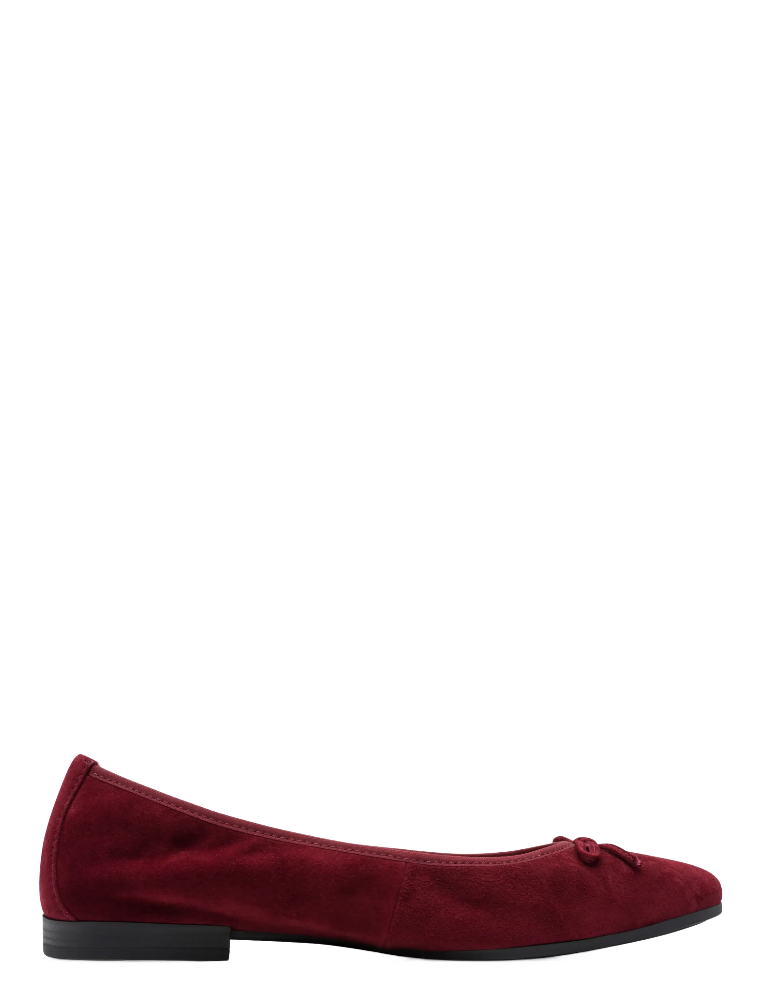 Tamaris - Woms Ballerina - konfirmation - merlot suede - 2