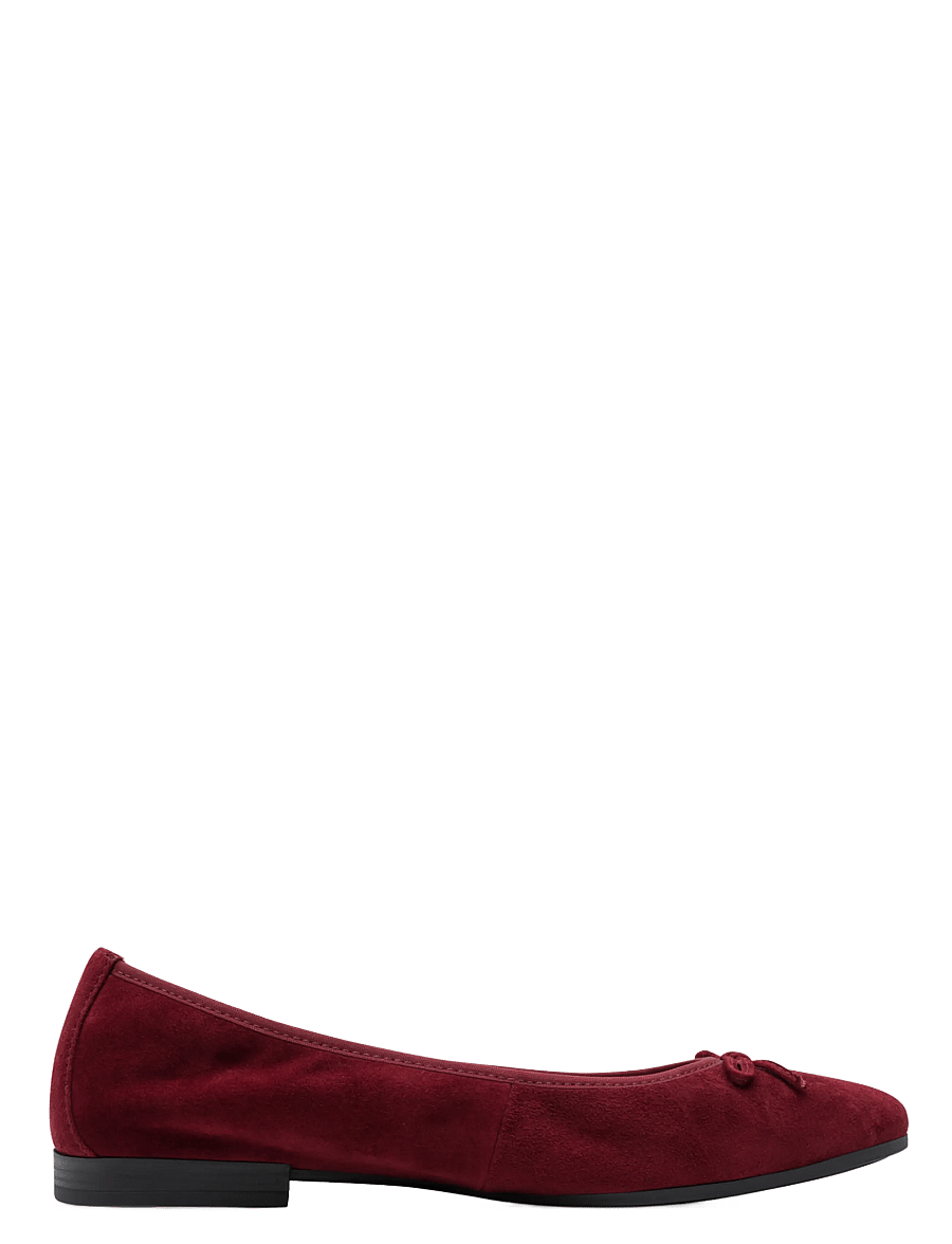 Tamaris - Woms Ballerina - konfirmation - merlot suede - 2