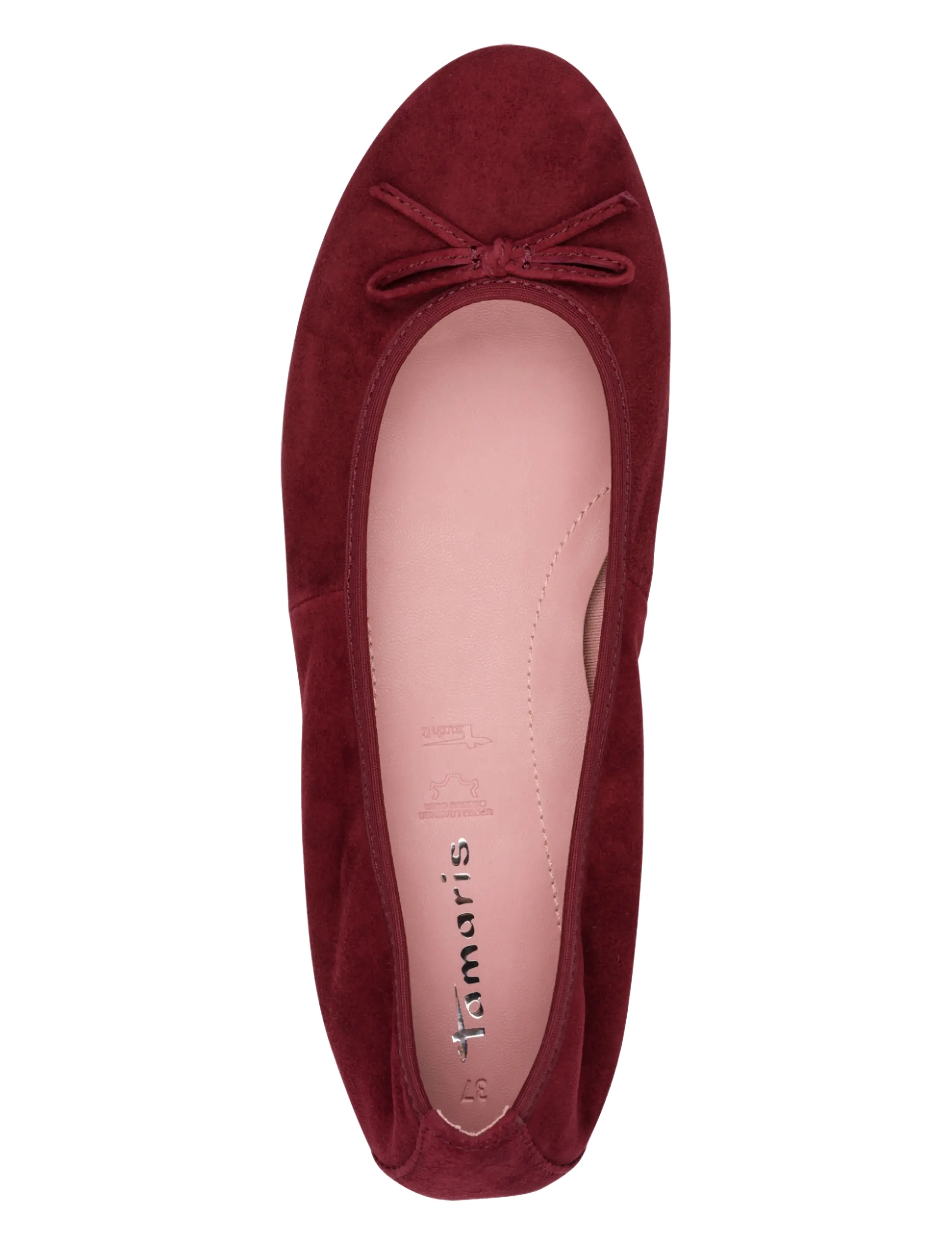Tamaris - Woms Ballerina - konfirmation - merlot suede - 4
