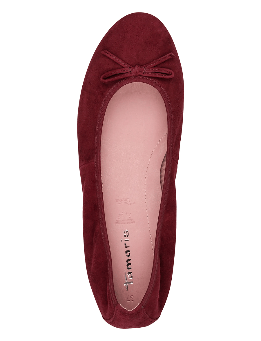 Tamaris - Woms Ballerina - konfirmation - merlot suede - 4