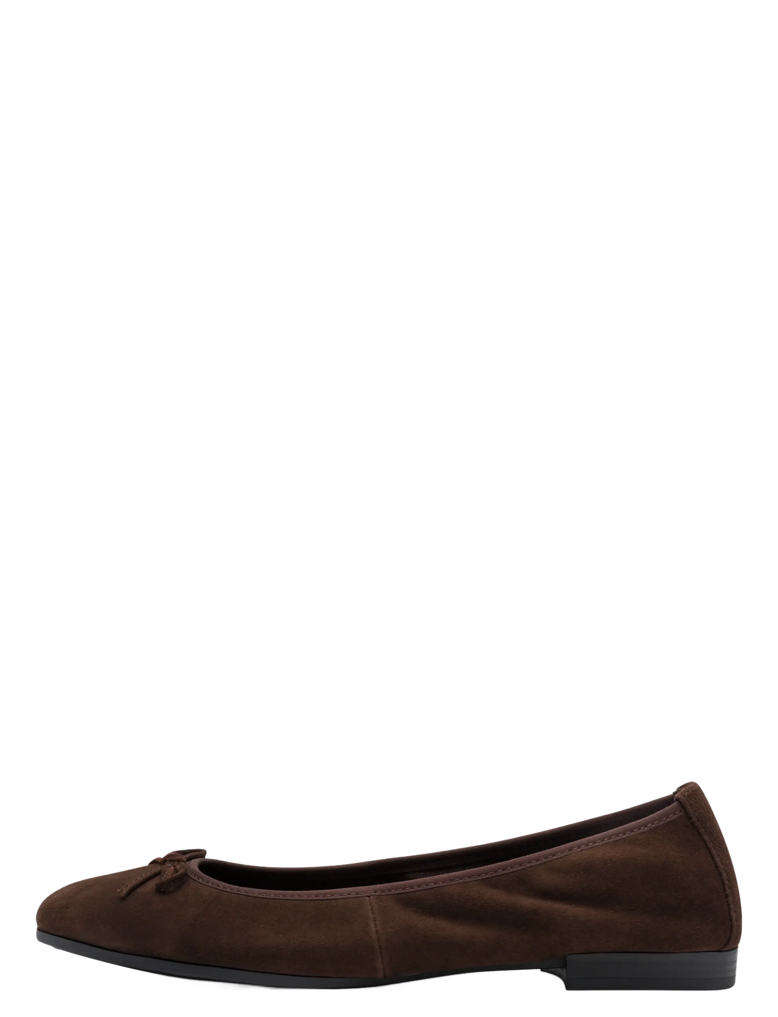 Tamaris - Woms Ballerina - konfirmation - mocca suede - 1