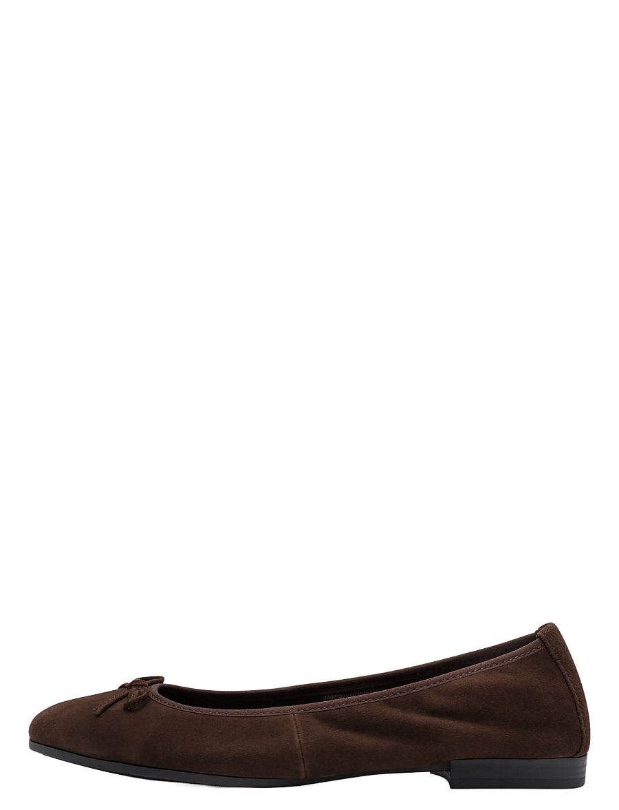 Tamaris - Woms Ballerina - konfirmation - mocca suede - 1