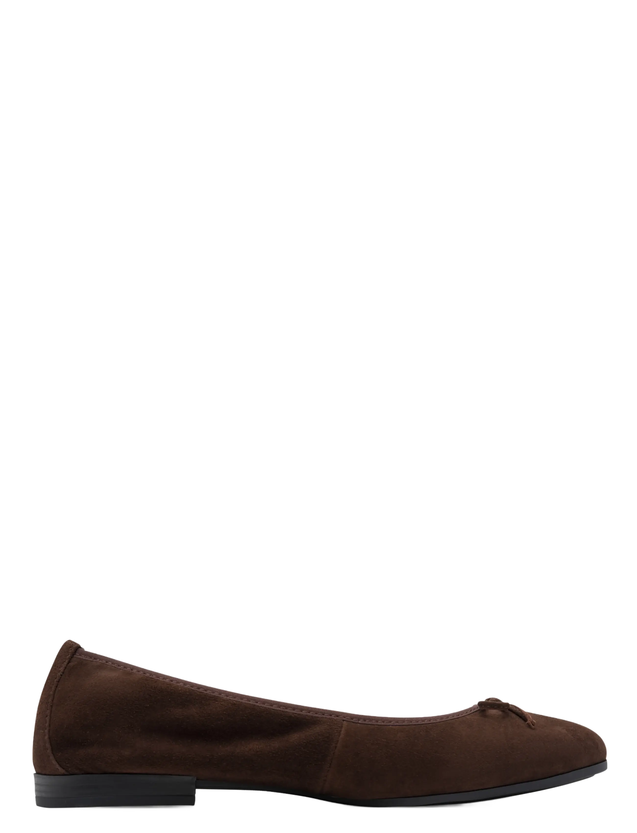 Tamaris - Woms Ballerina - konfirmation - mocca suede - 2