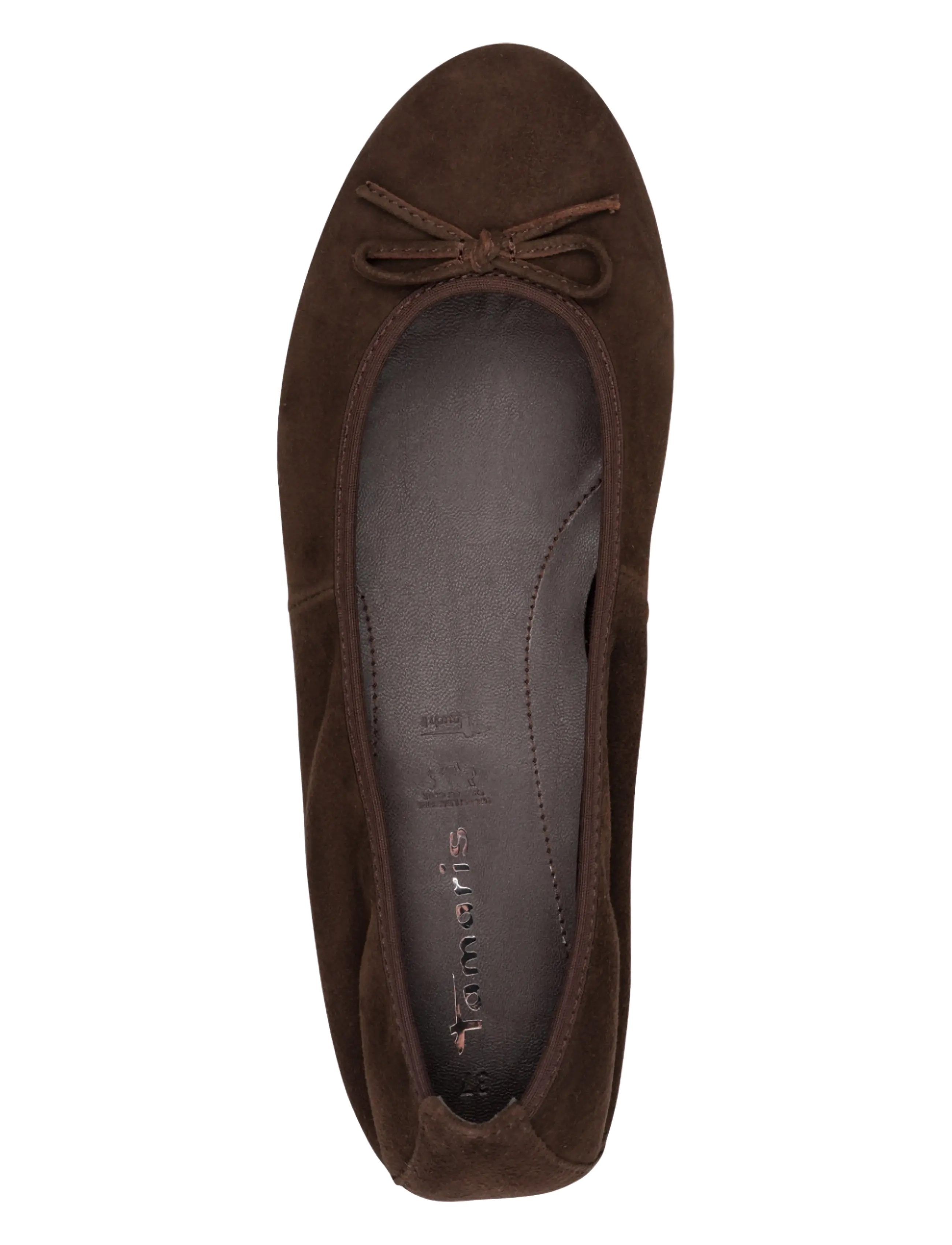 Tamaris - Woms Ballerina - konfirmation - mocca suede - 4