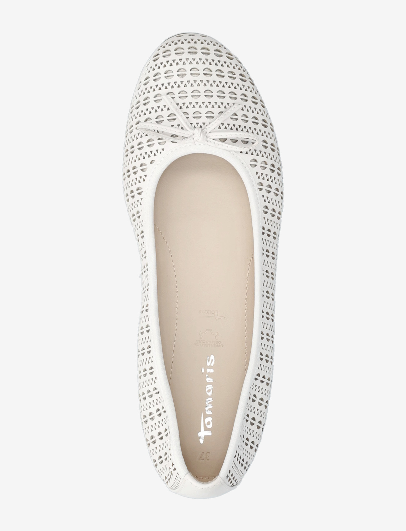 Tamaris - Woms Ballerina - konfirmationstøj - white structure - 3