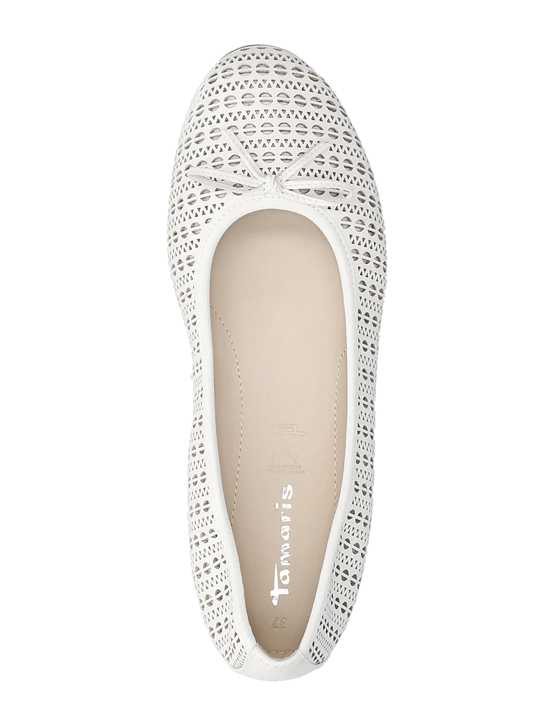 Tamaris - Woms Ballerina - konfirmationstøj - white structure - 3