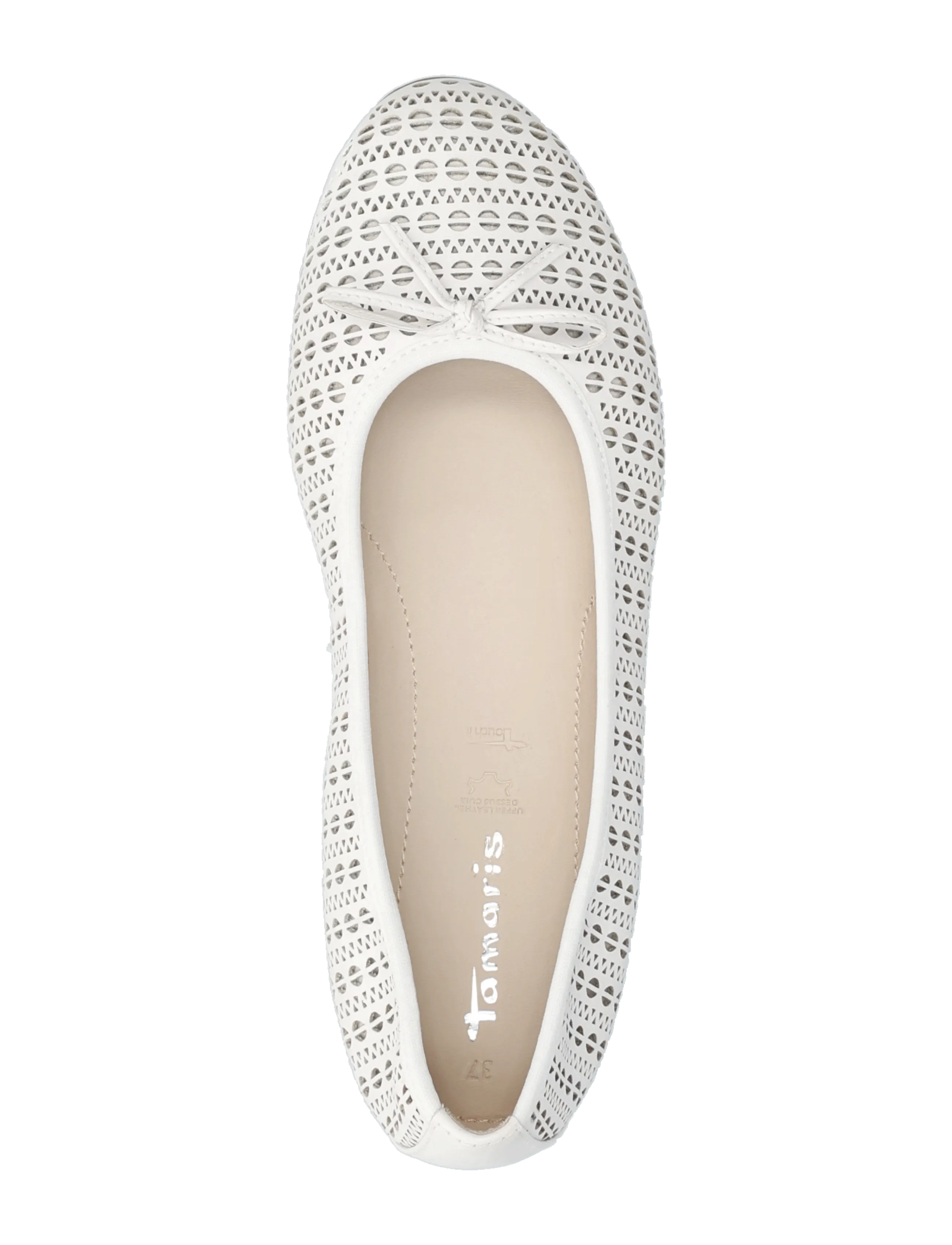Tamaris - Woms Ballerina - confirmation - white structure - 3