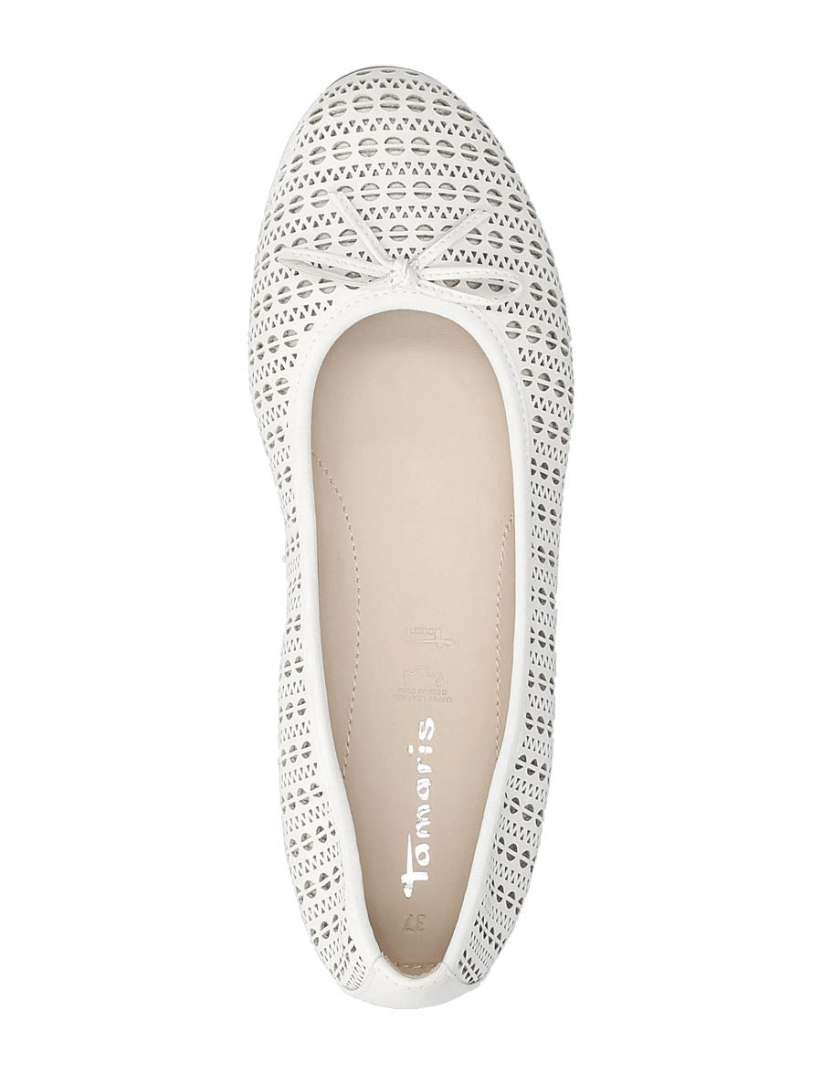 Tamaris - Woms Ballerina - confirmation - white structure - 3