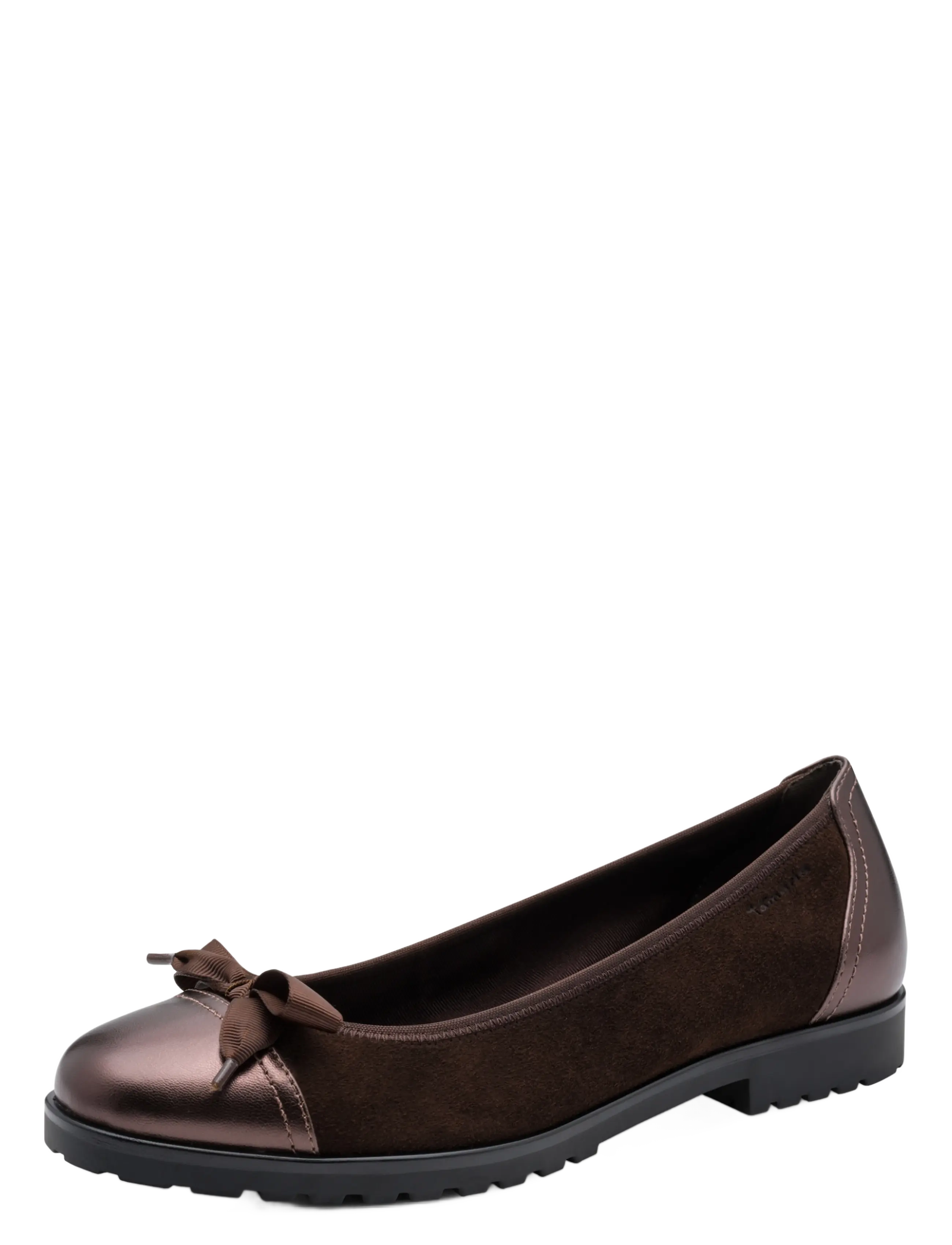 Tamaris Woms Ballerina - Ballerinas - MOCCA SUEDE / brown