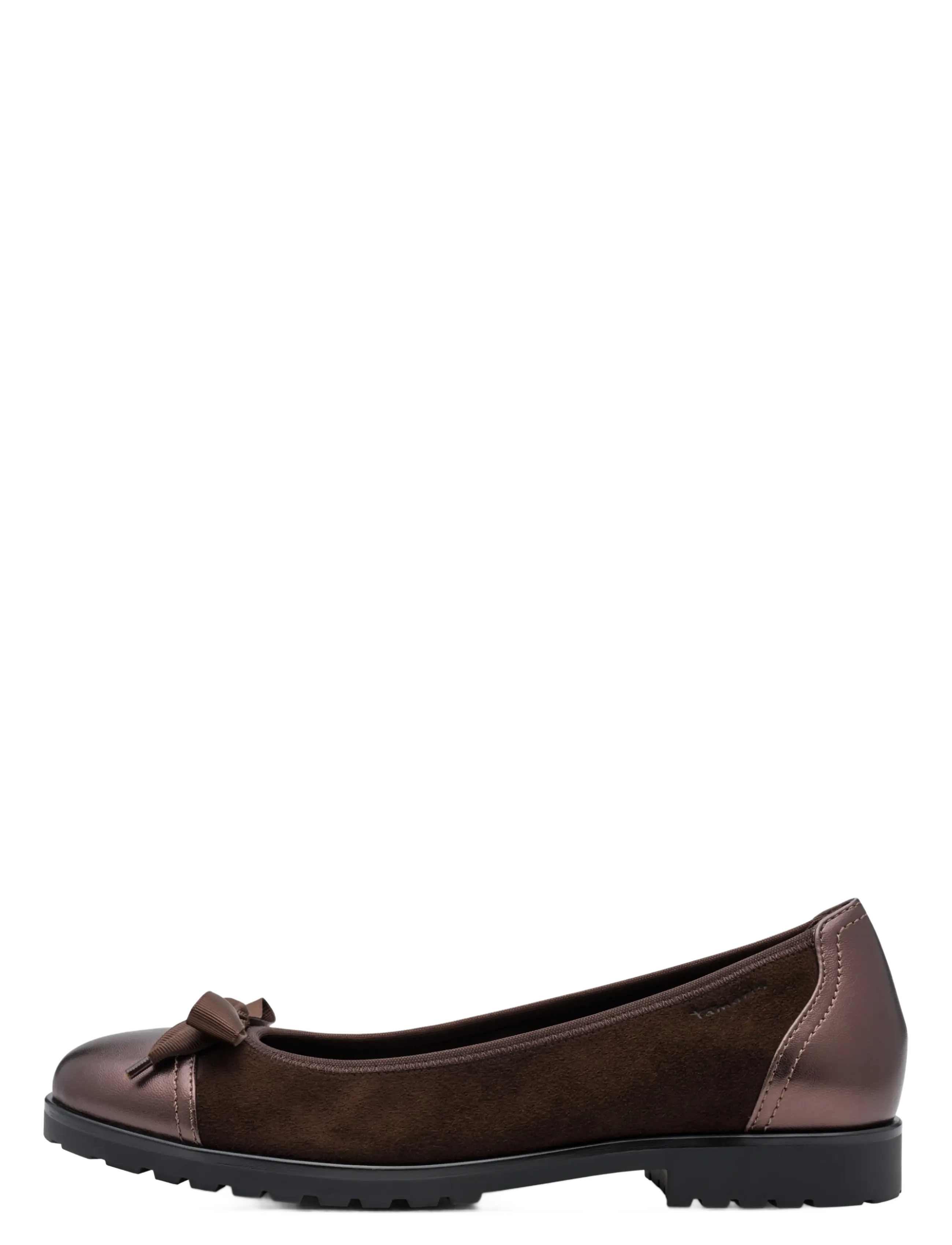 Tamaris - Woms Ballerina - special occasions - mocca suede - 1