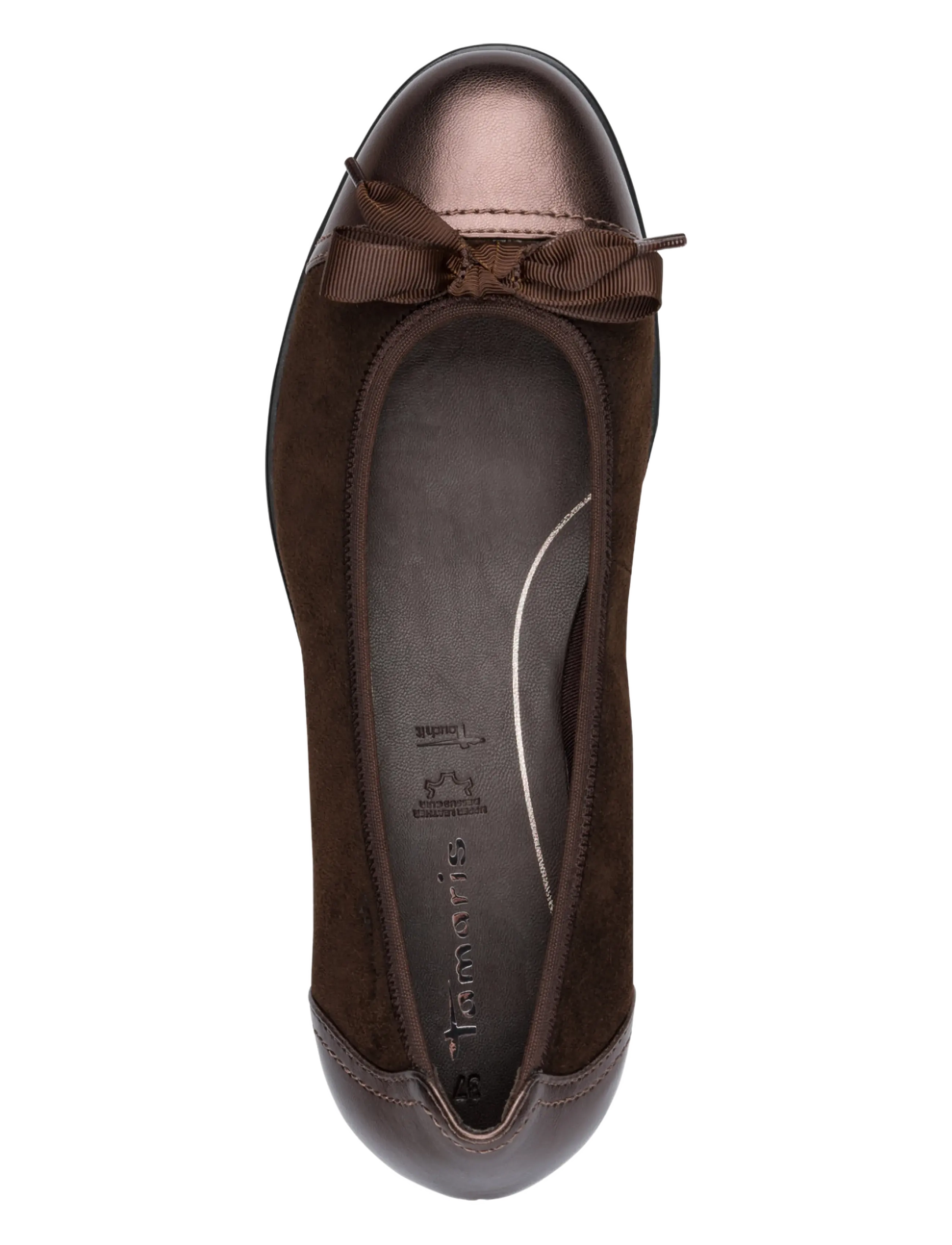 Tamaris - Woms Ballerina - special occasions - mocca suede - 4