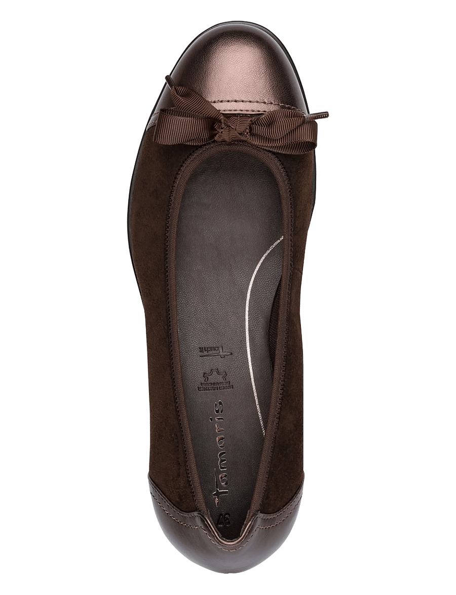 Tamaris - Woms Ballerina - special occasions - mocca suede - 4