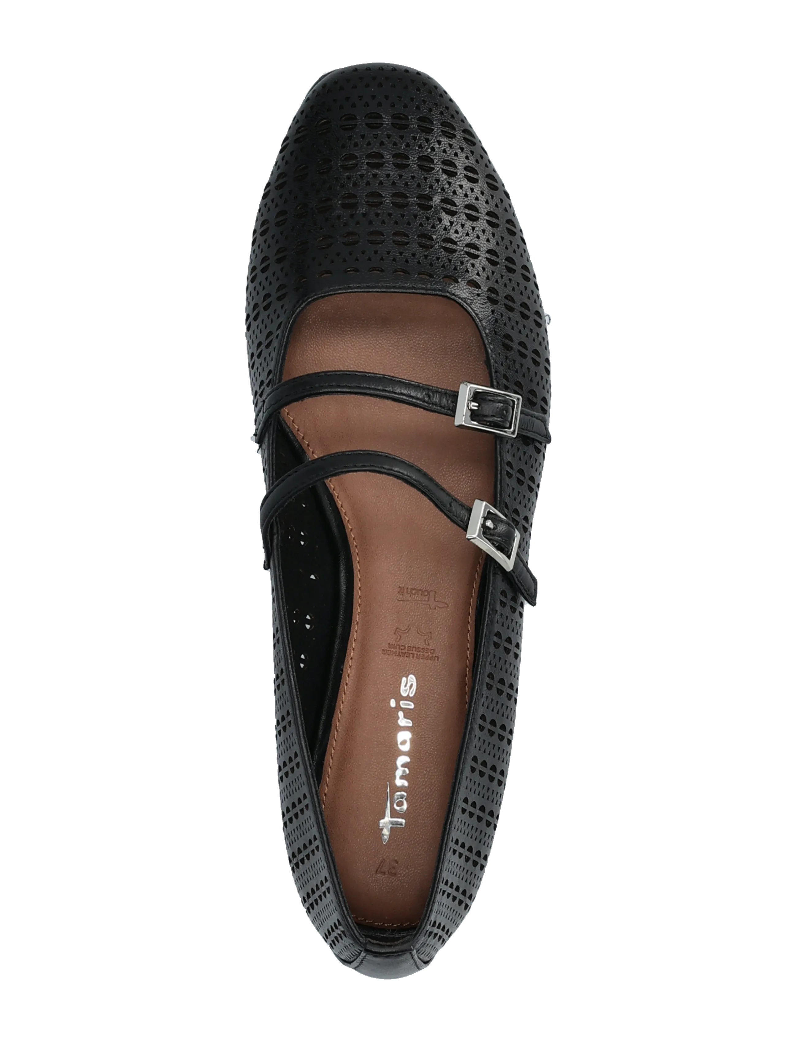 Tamaris - Woms Ballerina - besondere anlässe - black struct. - 3