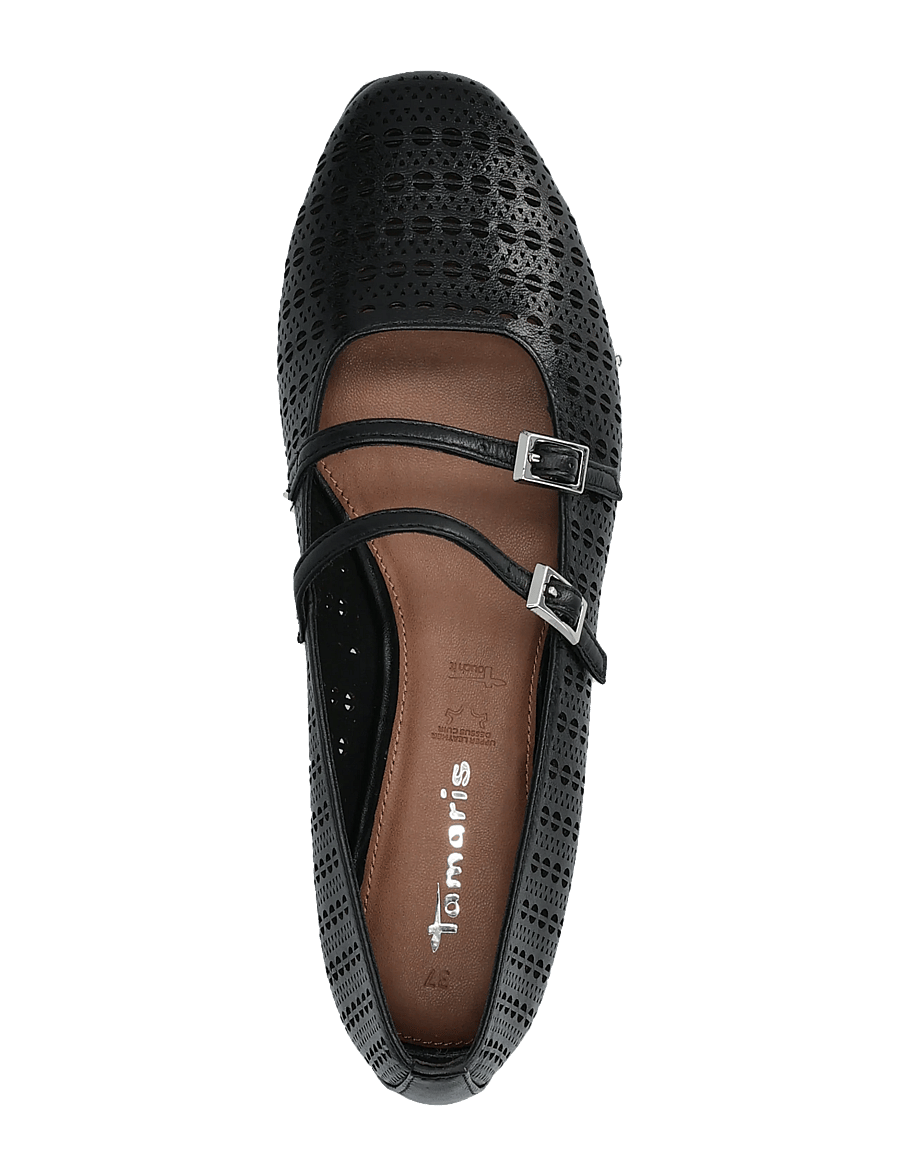 Tamaris - Woms Ballerina - special occasions - black struct. - 3