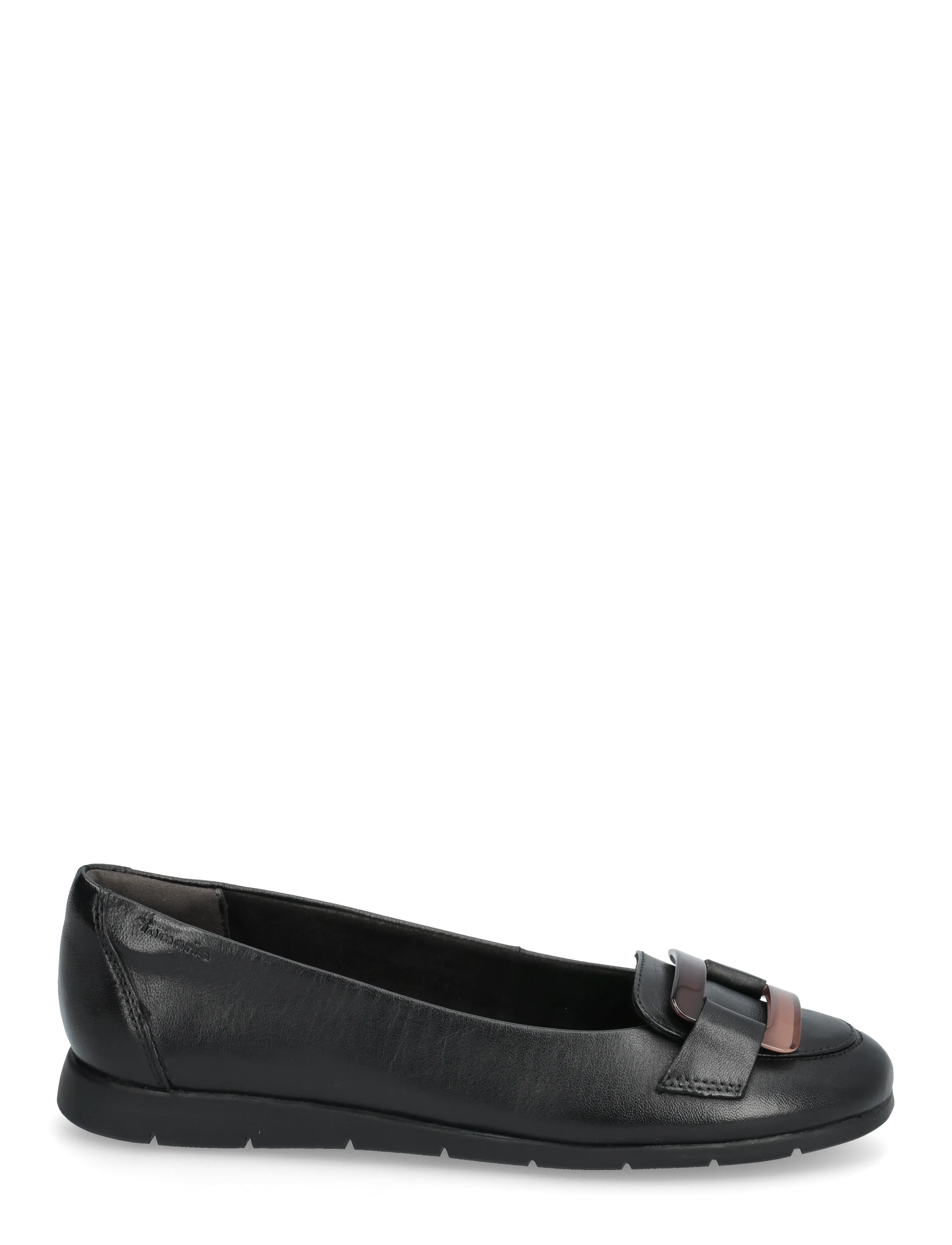 Tamaris - Woms Ballerina - erityistilaisuudet - black leather - 1