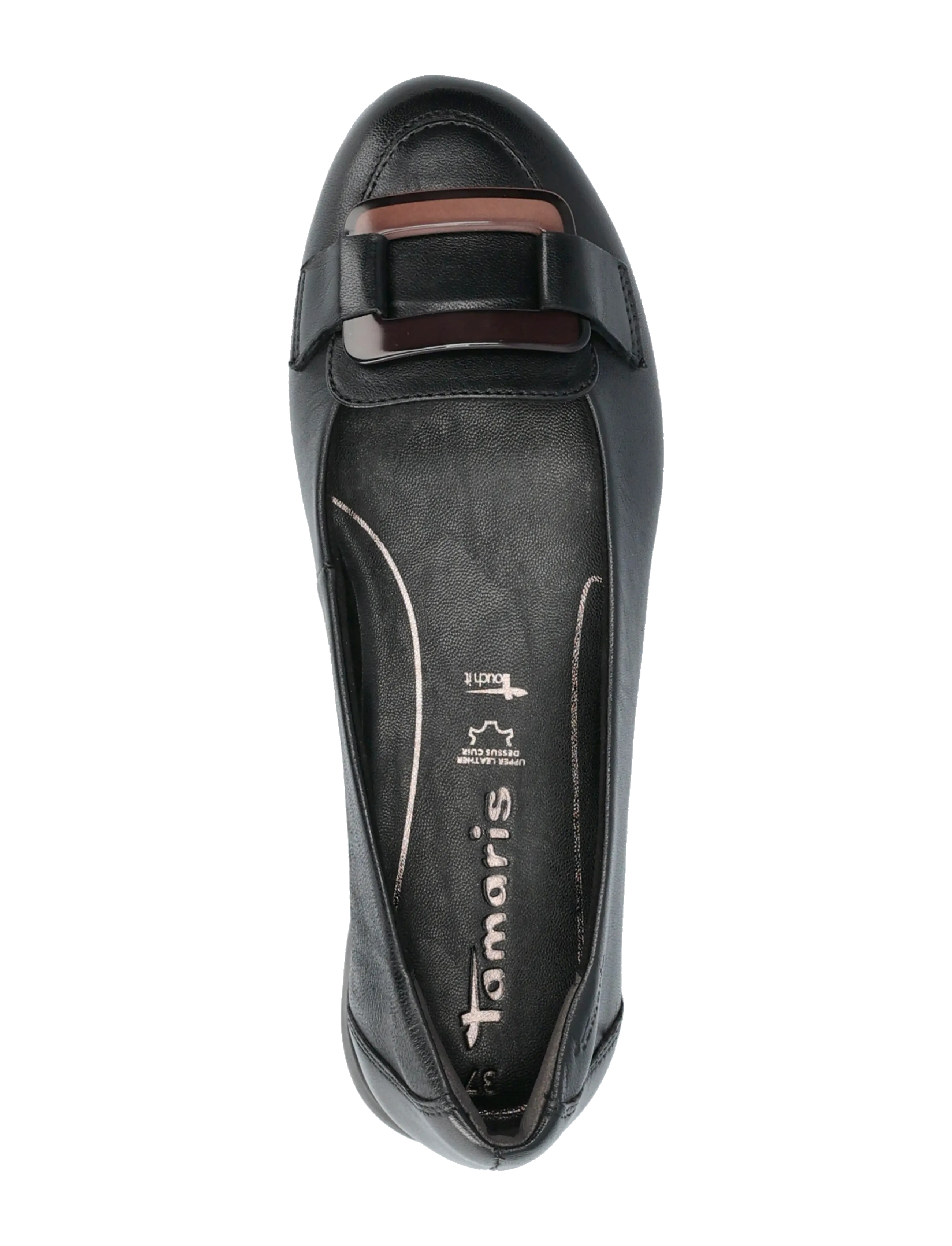 Tamaris - Woms Ballerina - erityistilaisuudet - black leather - 3
