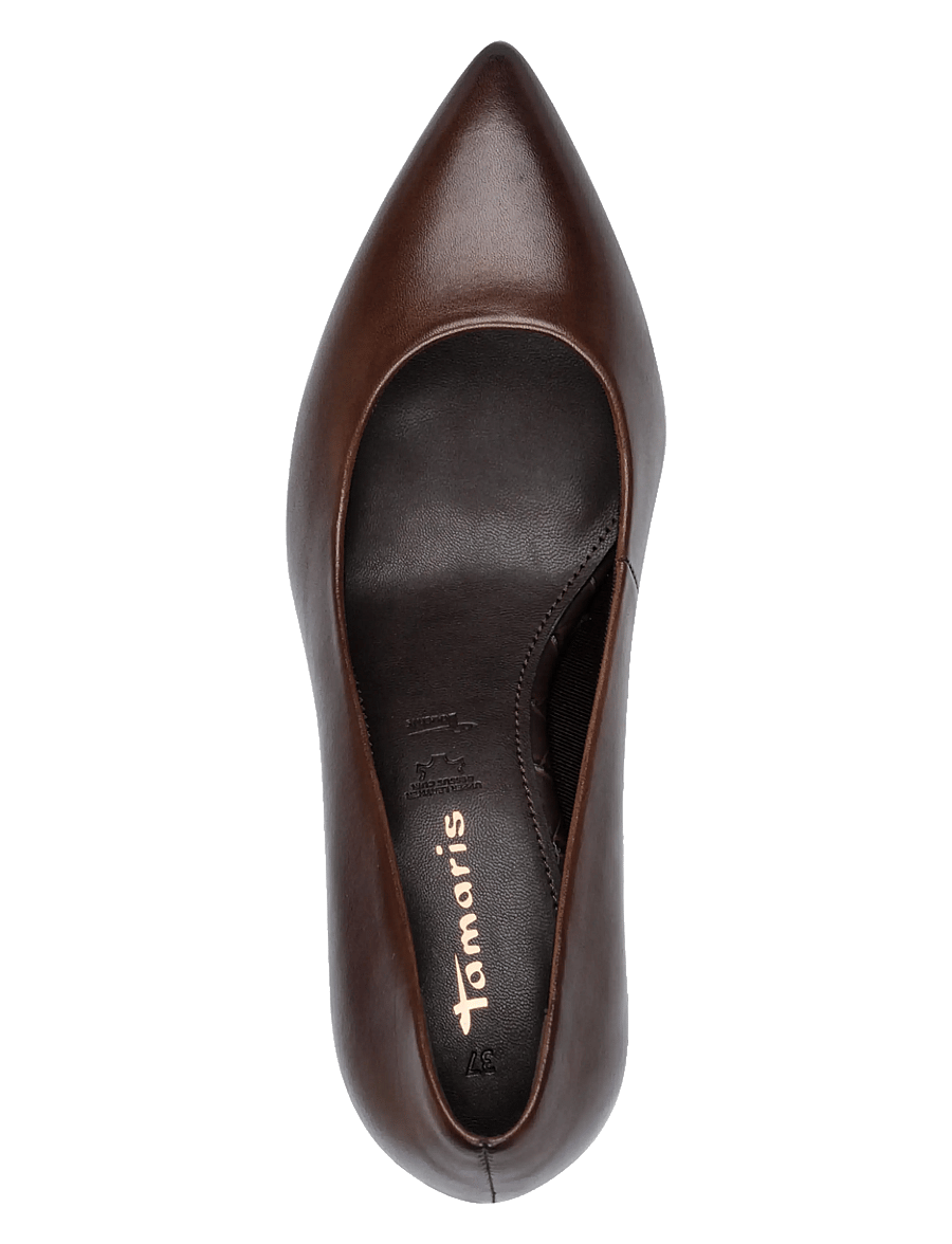 Tamaris - Women Court Sho - pumps - mahogany leather - 4