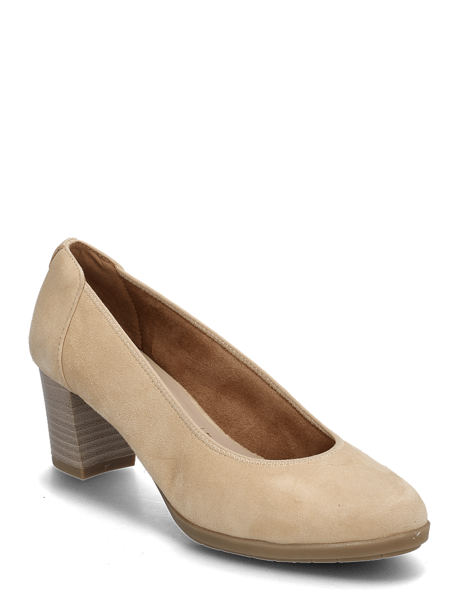 Tamaris - Women Court Sho - pumps - tan suede - 0