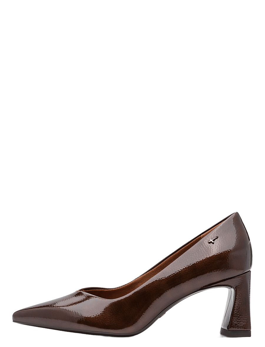 Tamaris - Women Court Sho - pumps - brown patent - 1