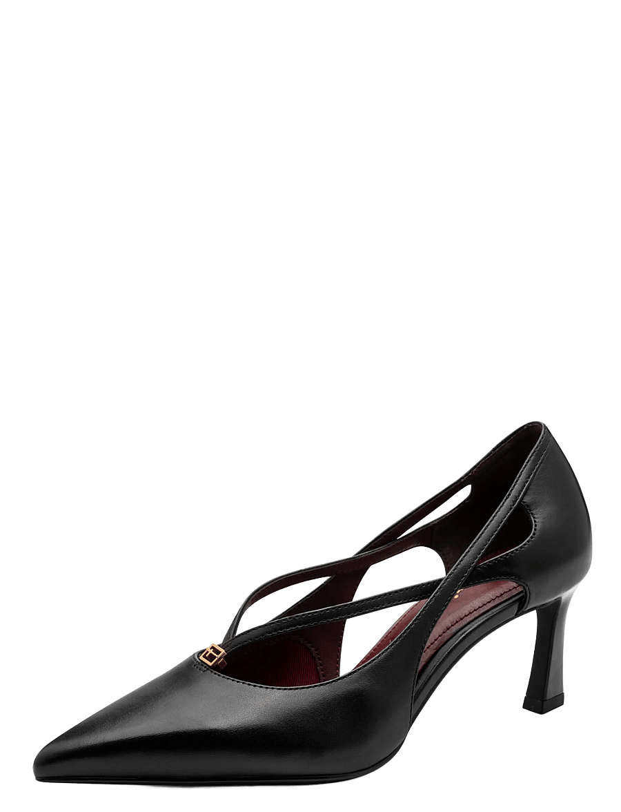 Tamaris - Women Court Sho - pumps - black leather - 0