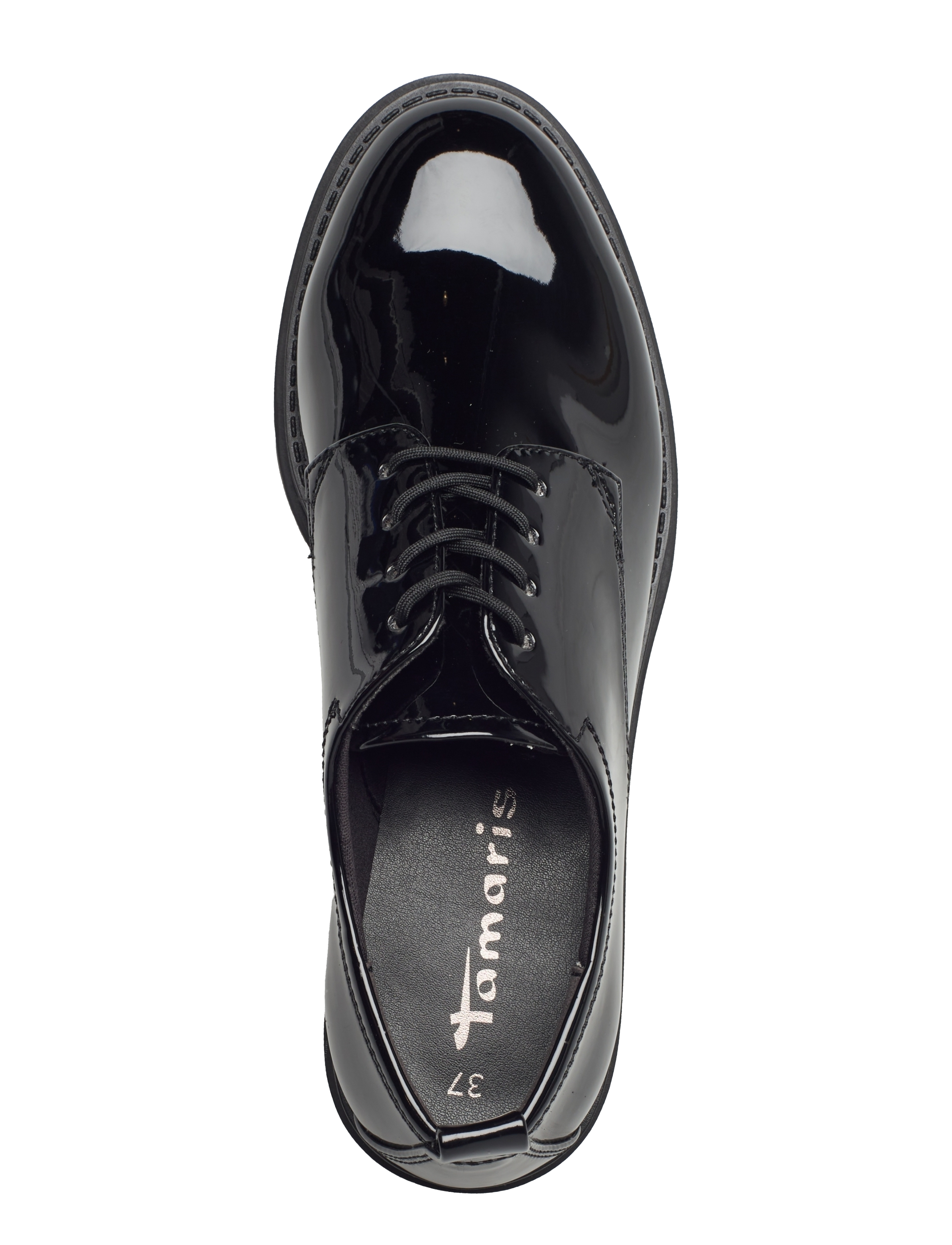Tamaris - Women Lace-up - black patent - 4