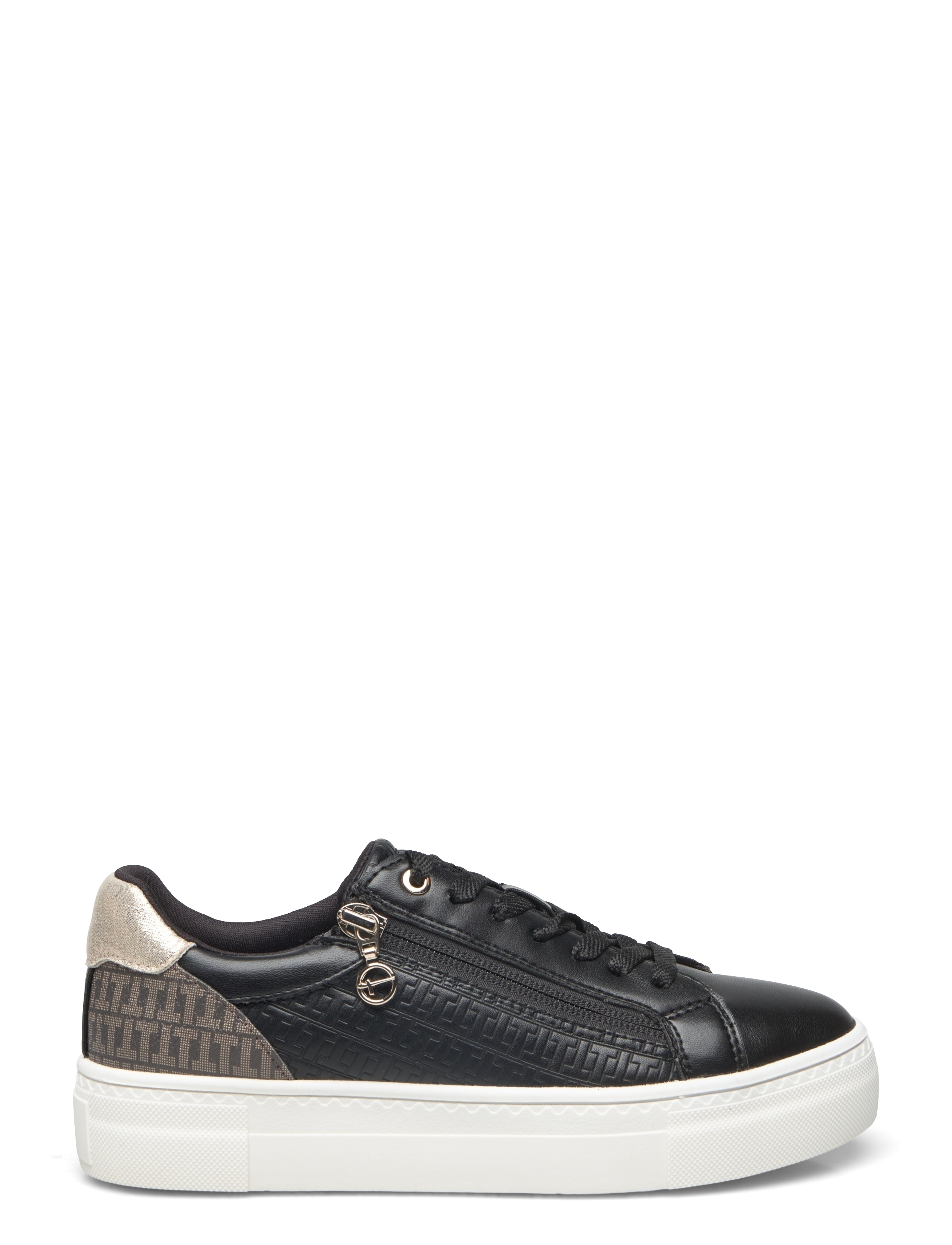 Tamaris - Women Lace-up - sportiniai bateliai žemu aulu - black/gold - 1