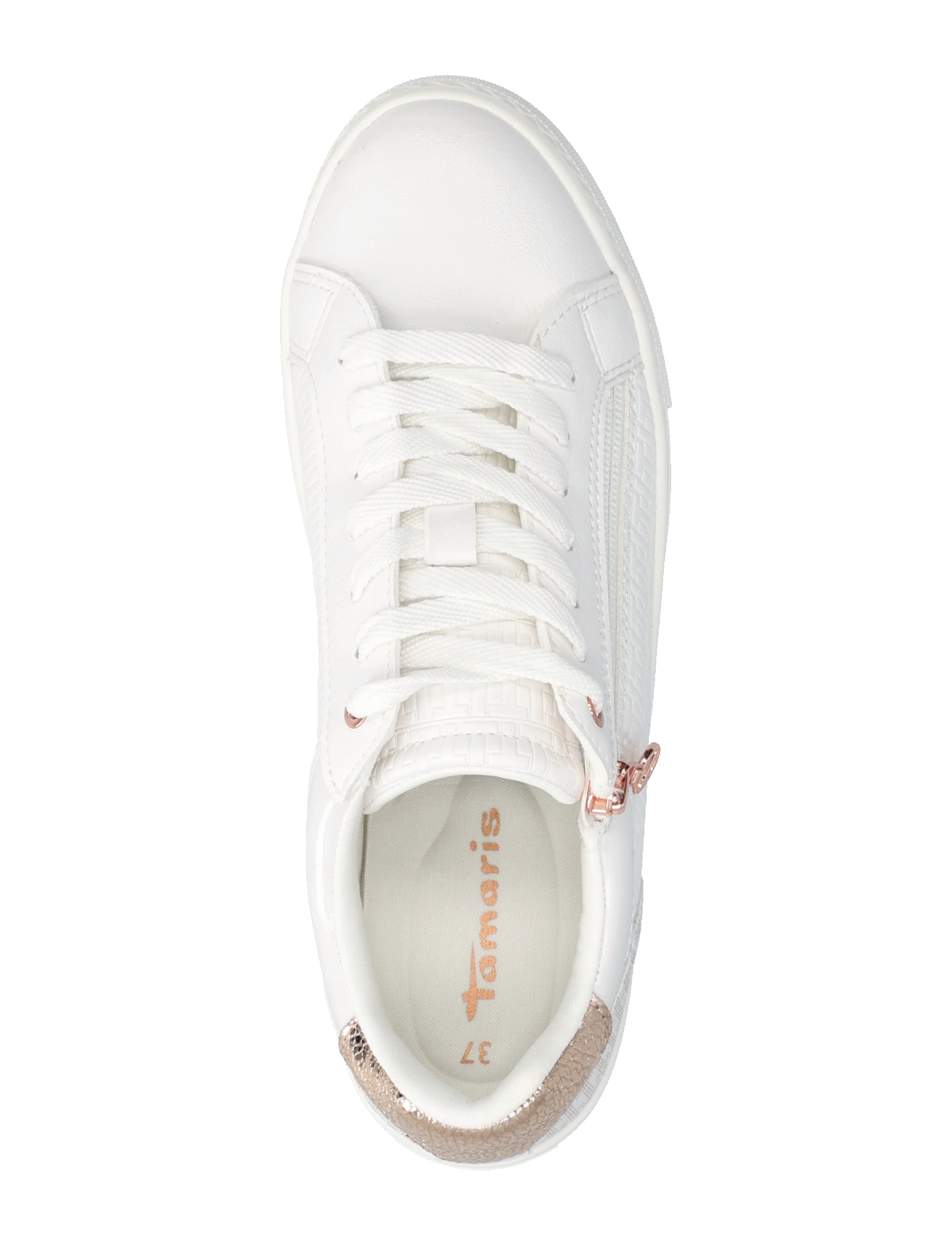 Tamaris - Women Lace-up - lave sneakers - wht/rose gold - 3
