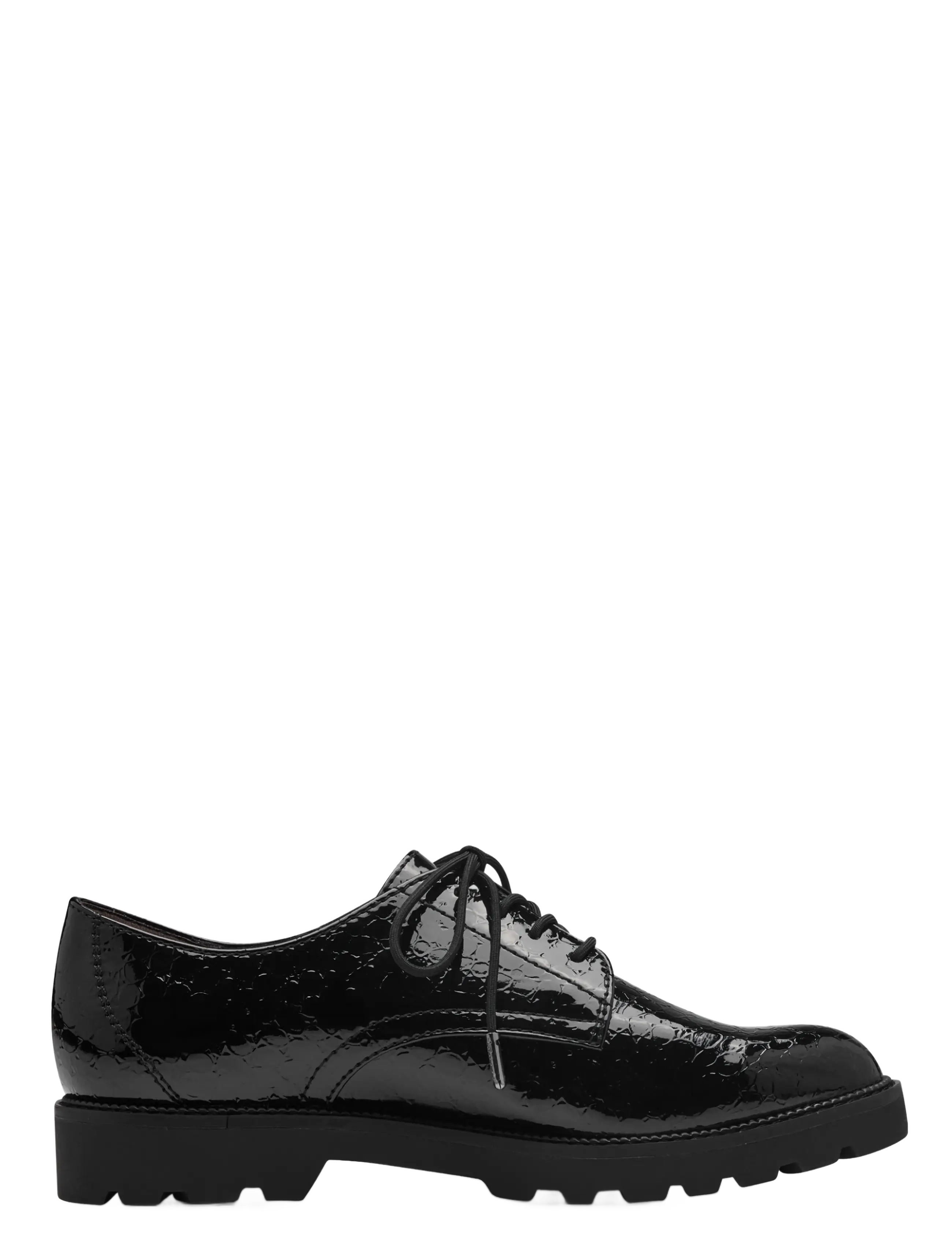 Tamaris - Women Lace-up - black patent structure - 2