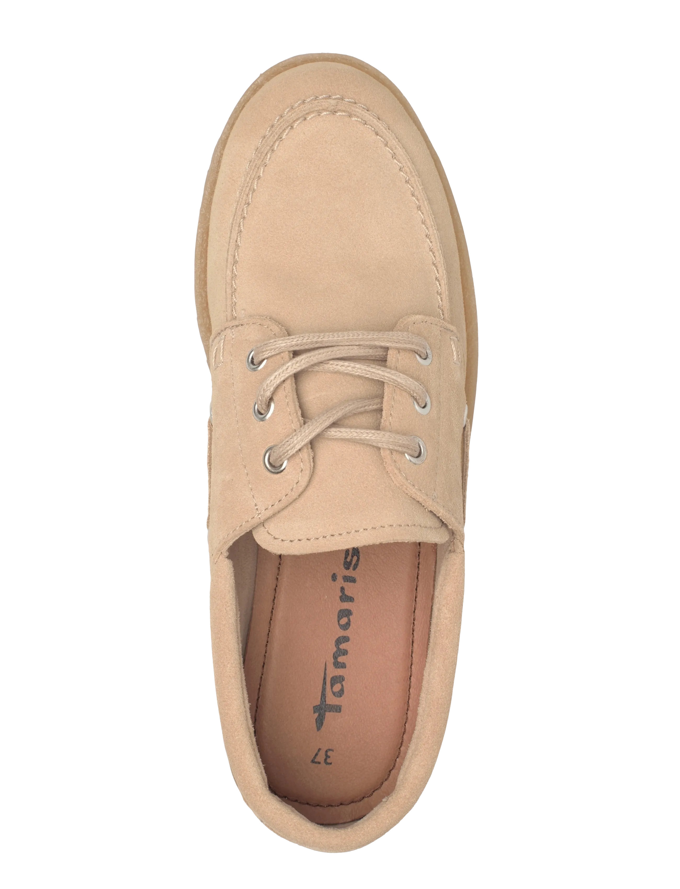Tamaris - Women Lace-up - seglarskor - beige - 3
