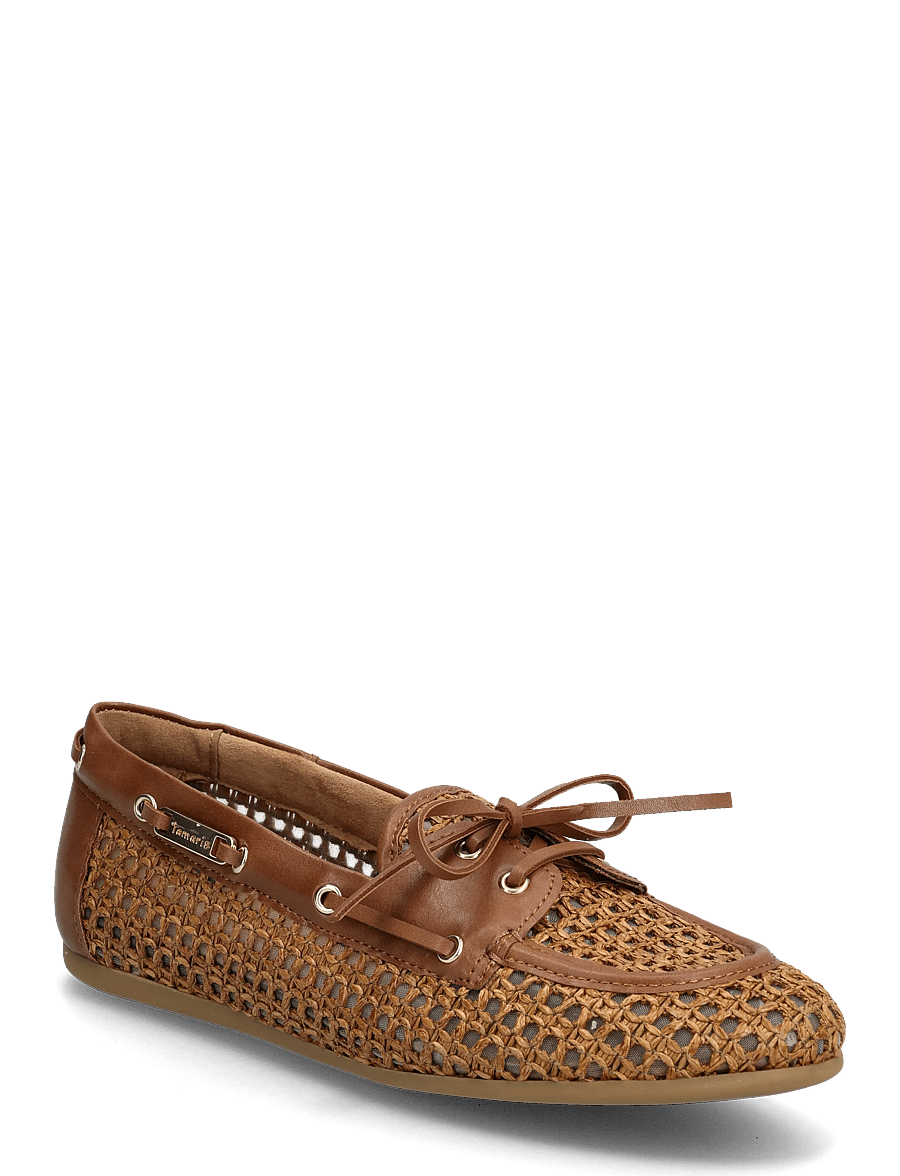 Tamaris - Women Lace-up - boat shoes - cognac struct. - 1