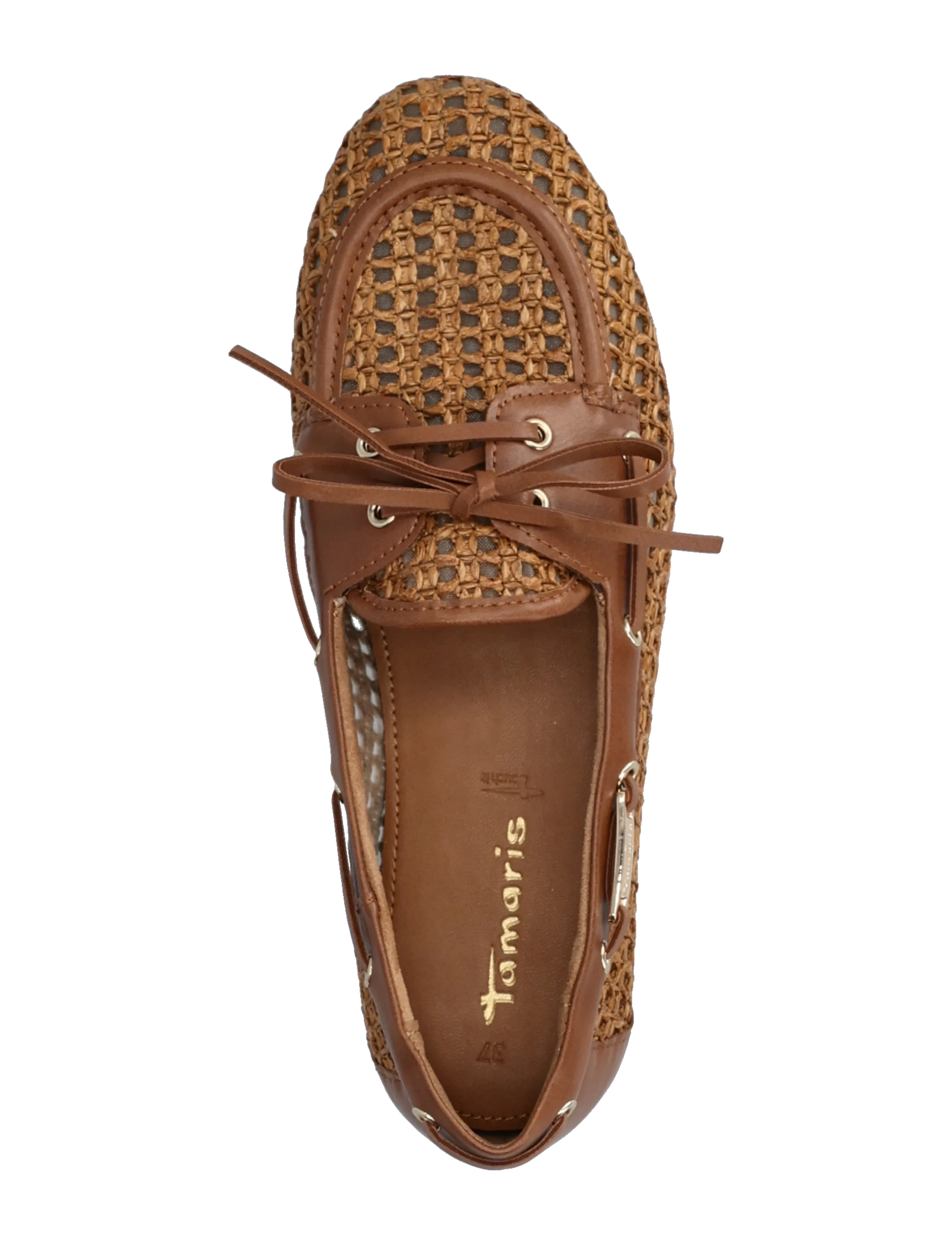 Tamaris - Women Lace-up - boat shoes - cognac struct. - 4