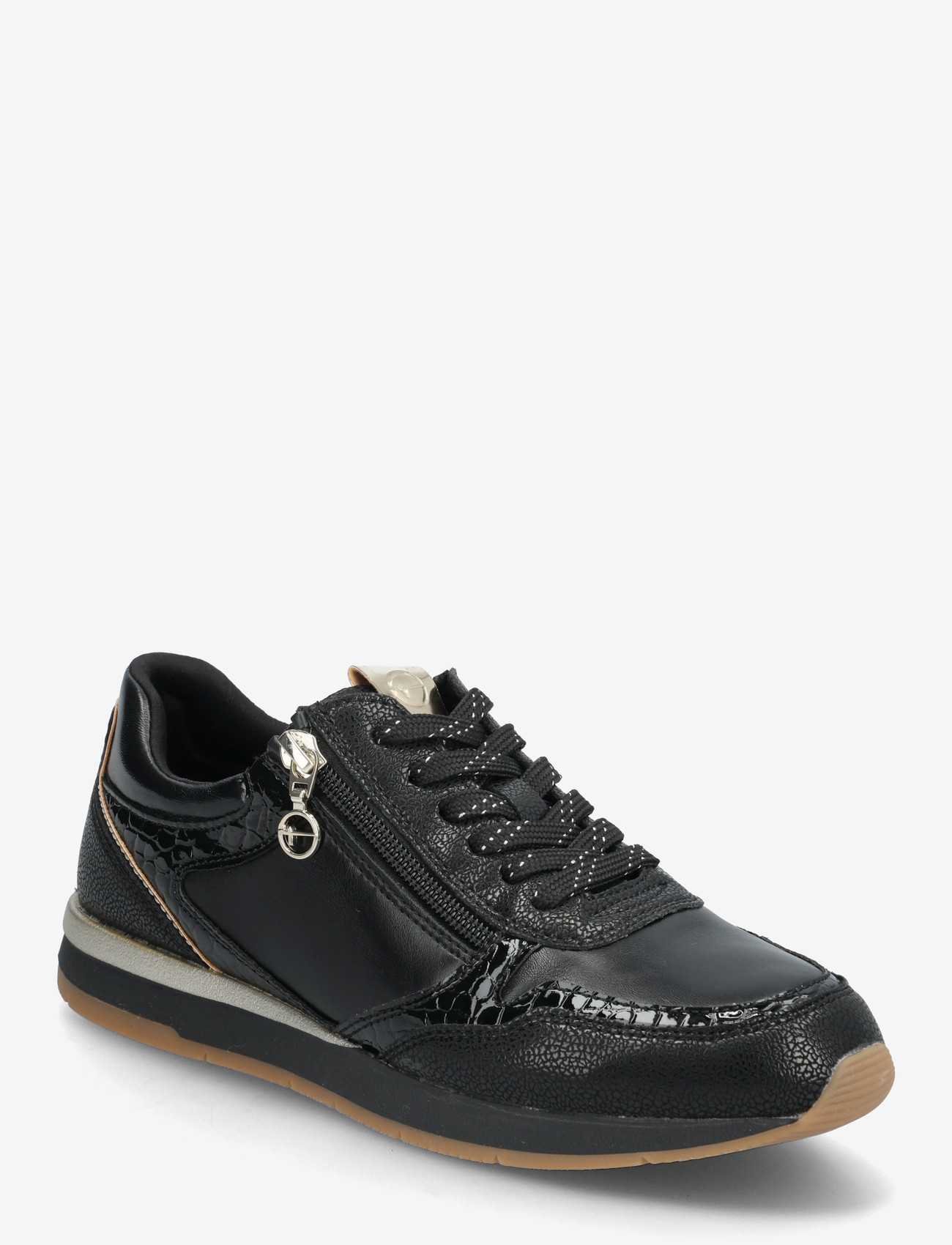 Tamaris - Women Lace-up - low top sneakers - black comb - 0
