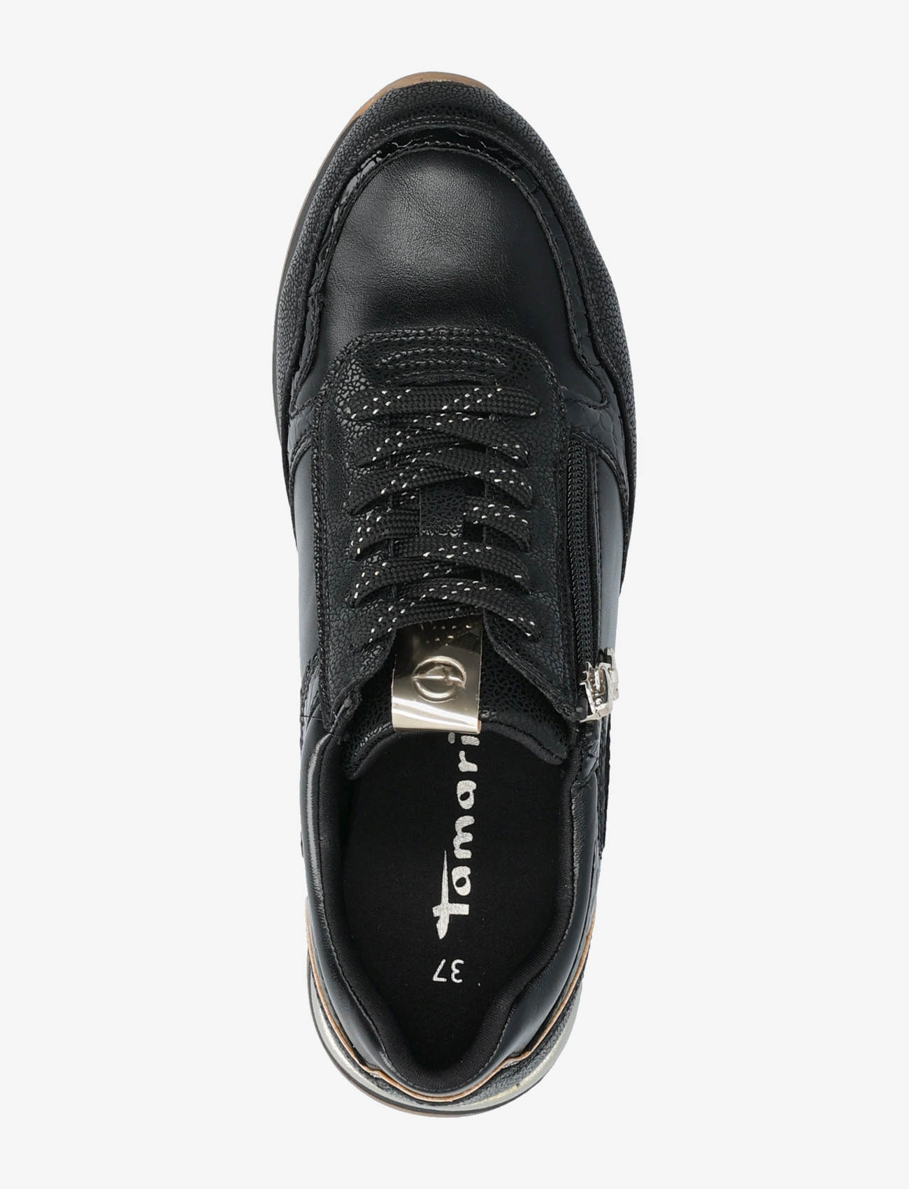 Tamaris - Women Lace-up - low top sneakers - black comb - 3