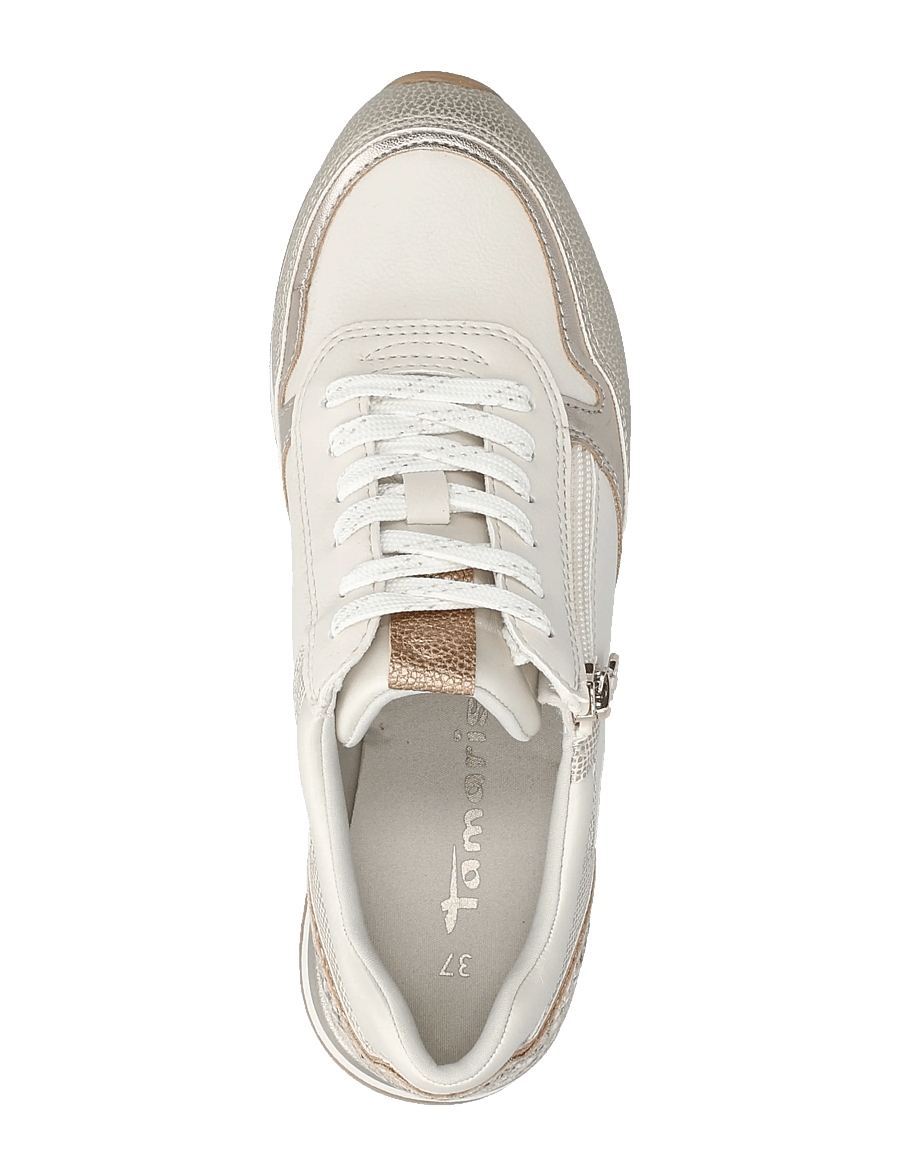 Tamaris - Women Lace-up - niedrige sneaker - ivory struct. - 3