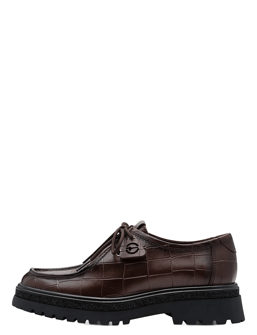 Tamaris - Women Lace-up - mode trends - mocca croco - 1