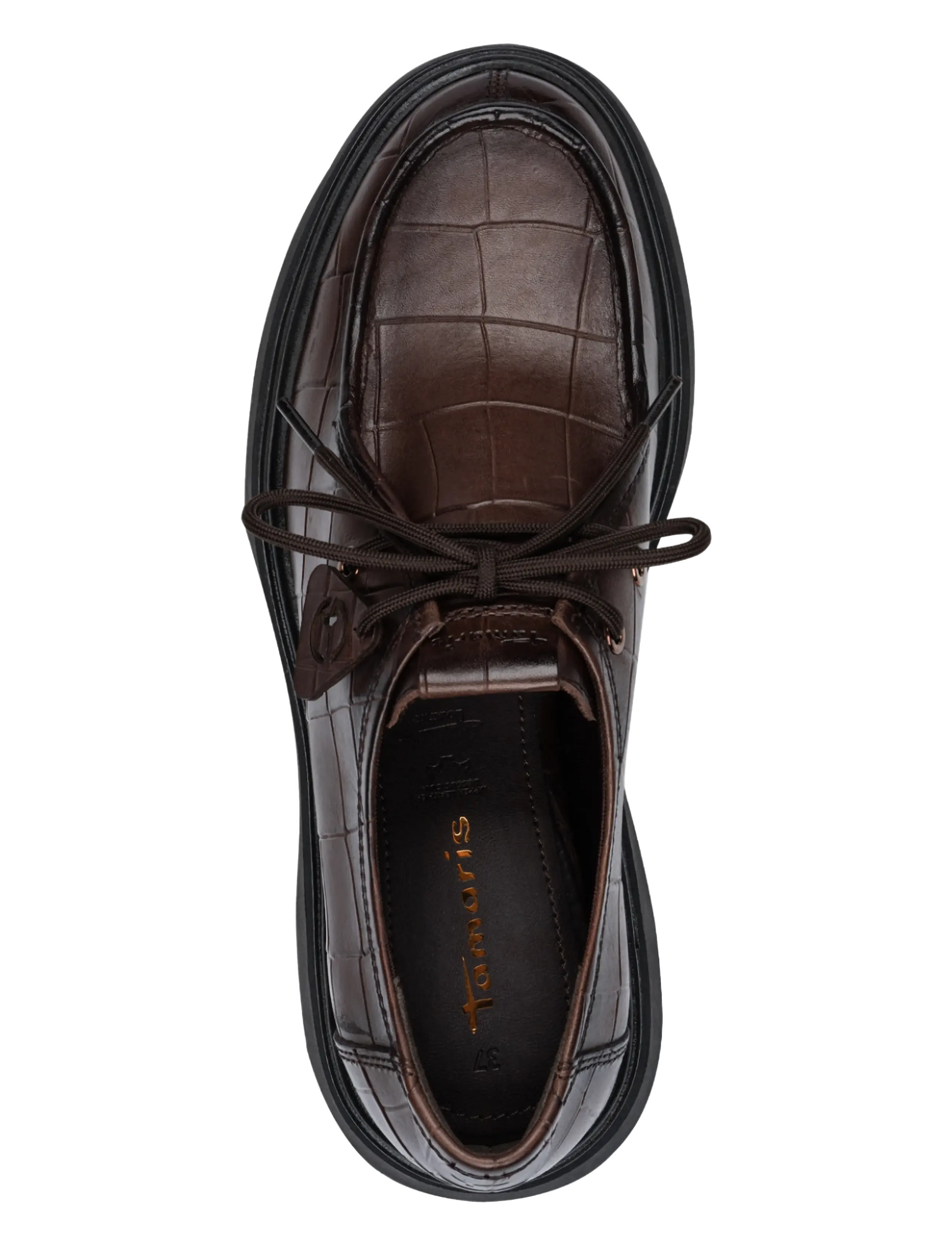 Tamaris - Women Lace-up - mode trends - mocca croco - 4