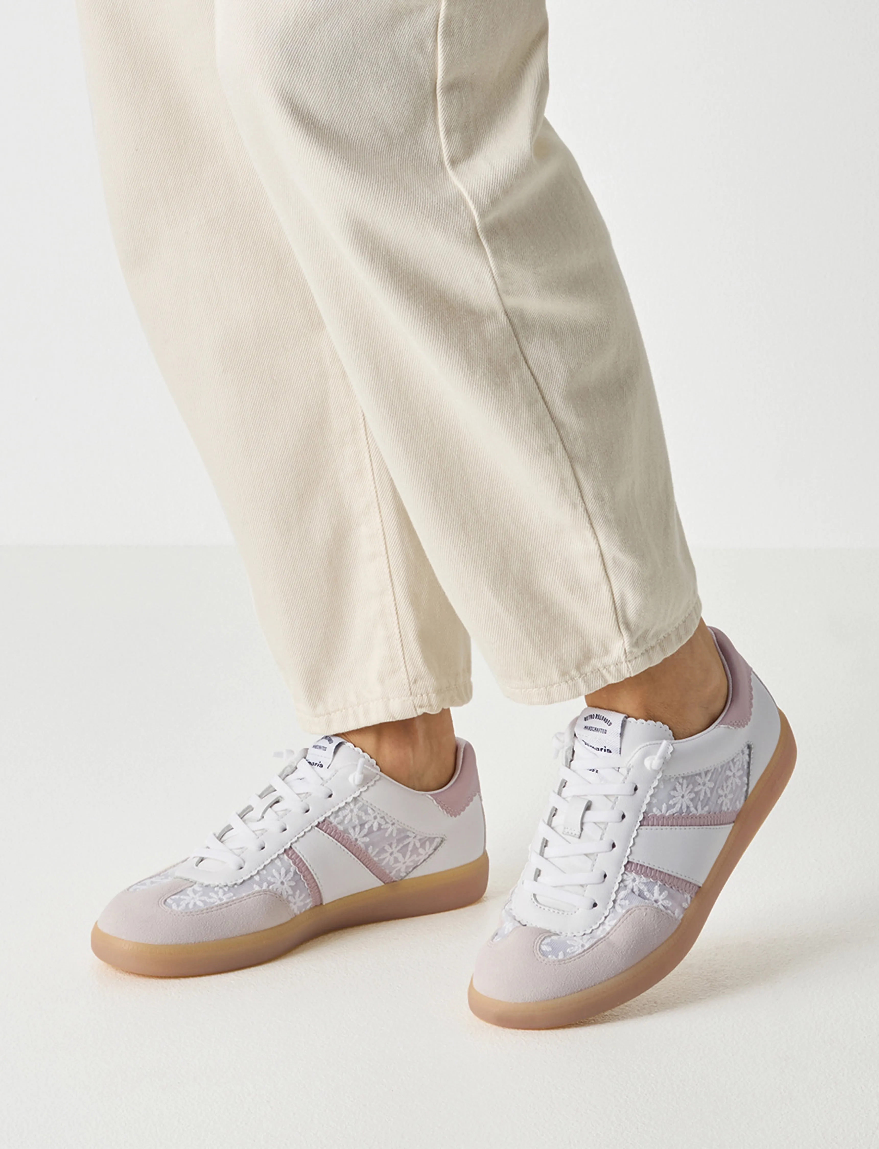 Tamaris - Women Lace-up - madala säärega tossud - white comb - 5