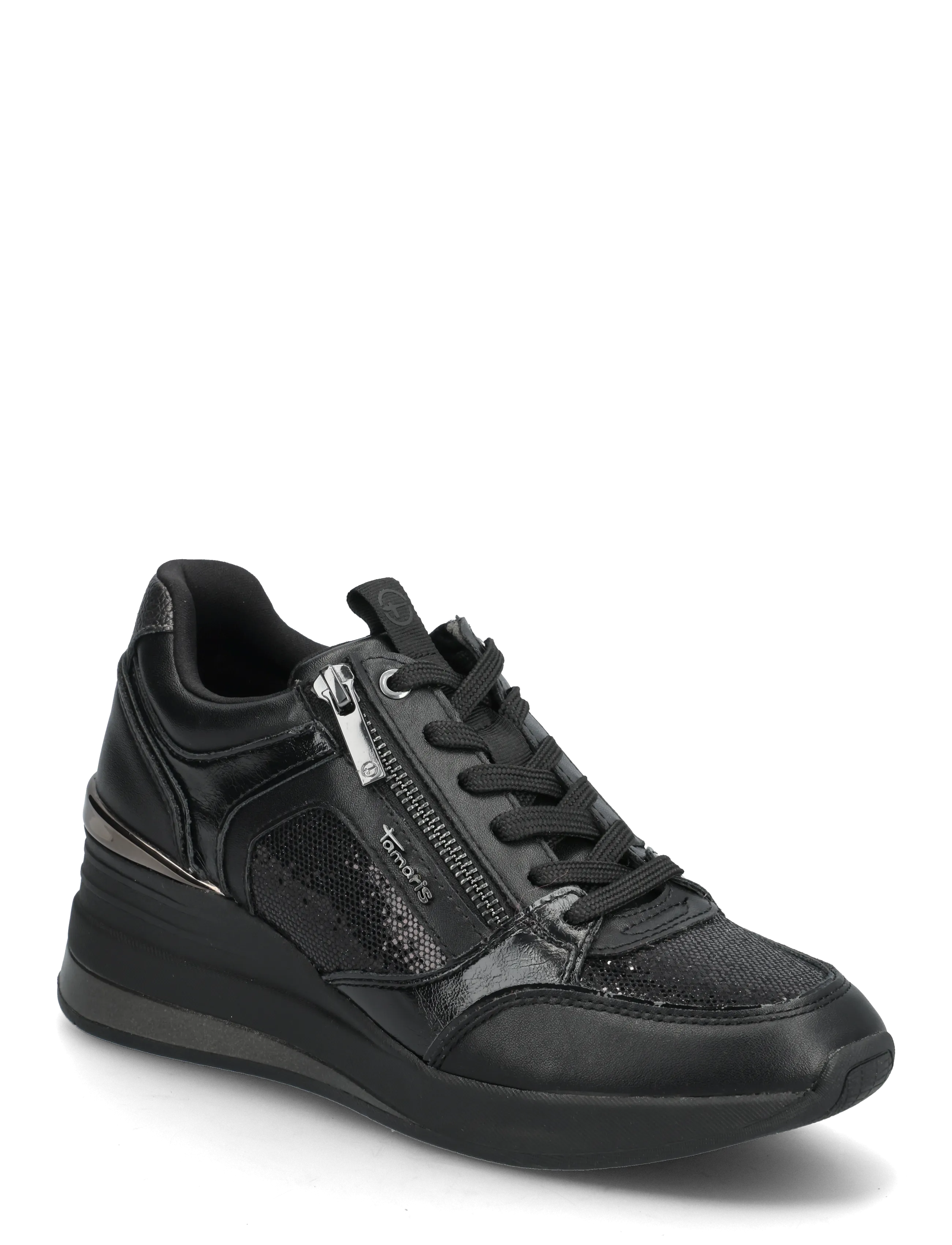 Tamaris Women Lace-up - Sneaker - BLACK COMB / black