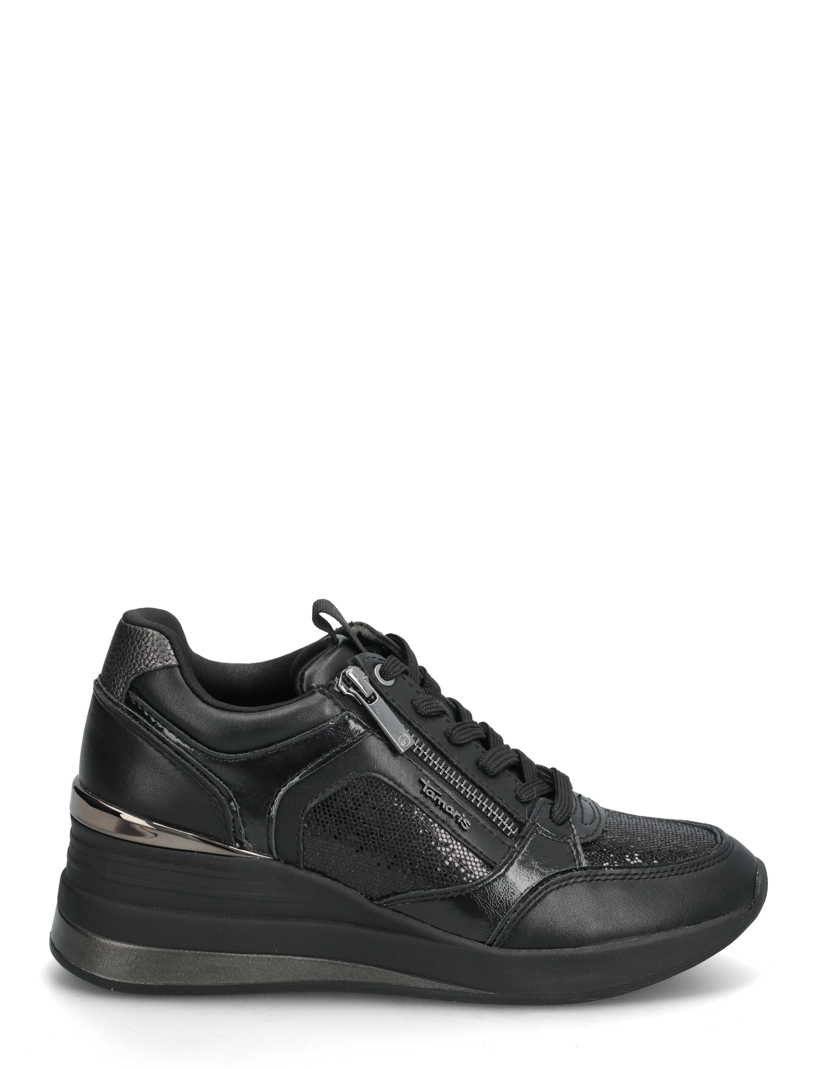Tamaris - Women Lace-up - lave sneakers - black comb - 1
