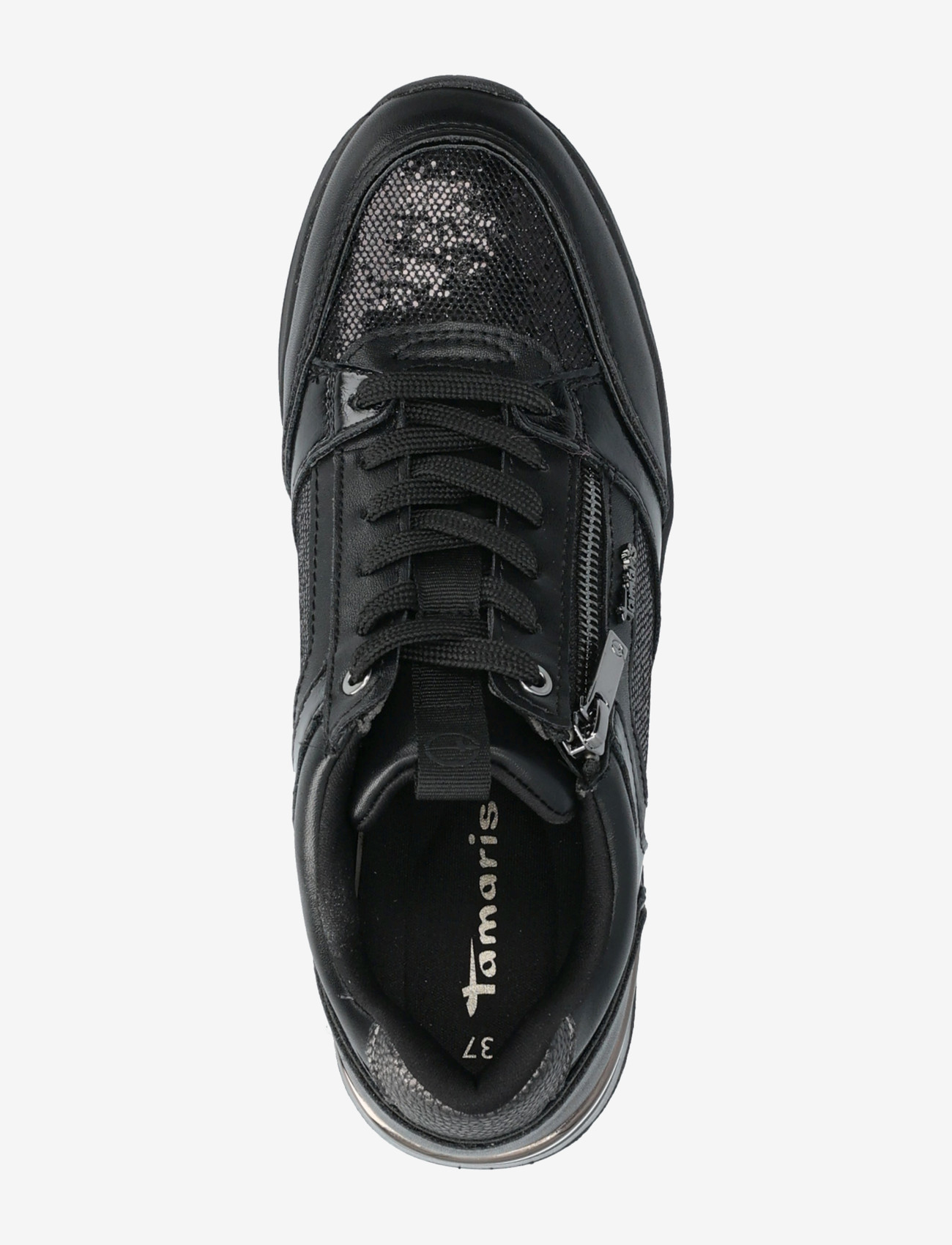 Tamaris - Women Lace-up - lave sneakers - black comb - 3